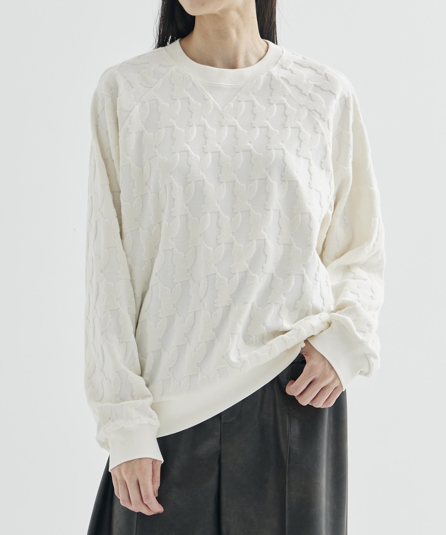 ANGEL PILE JACQUARD SWEATSHIRT