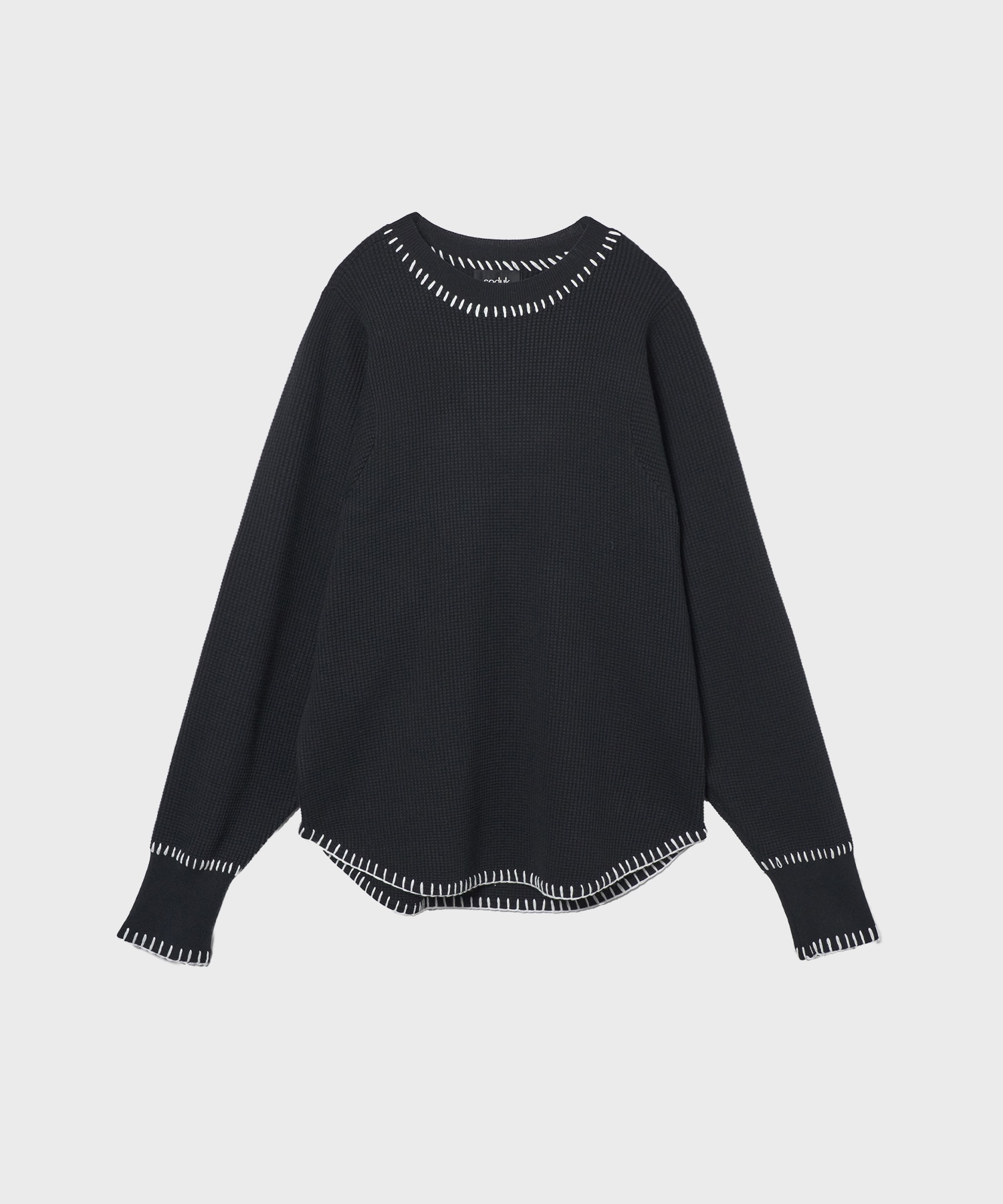 thermal knit pullover