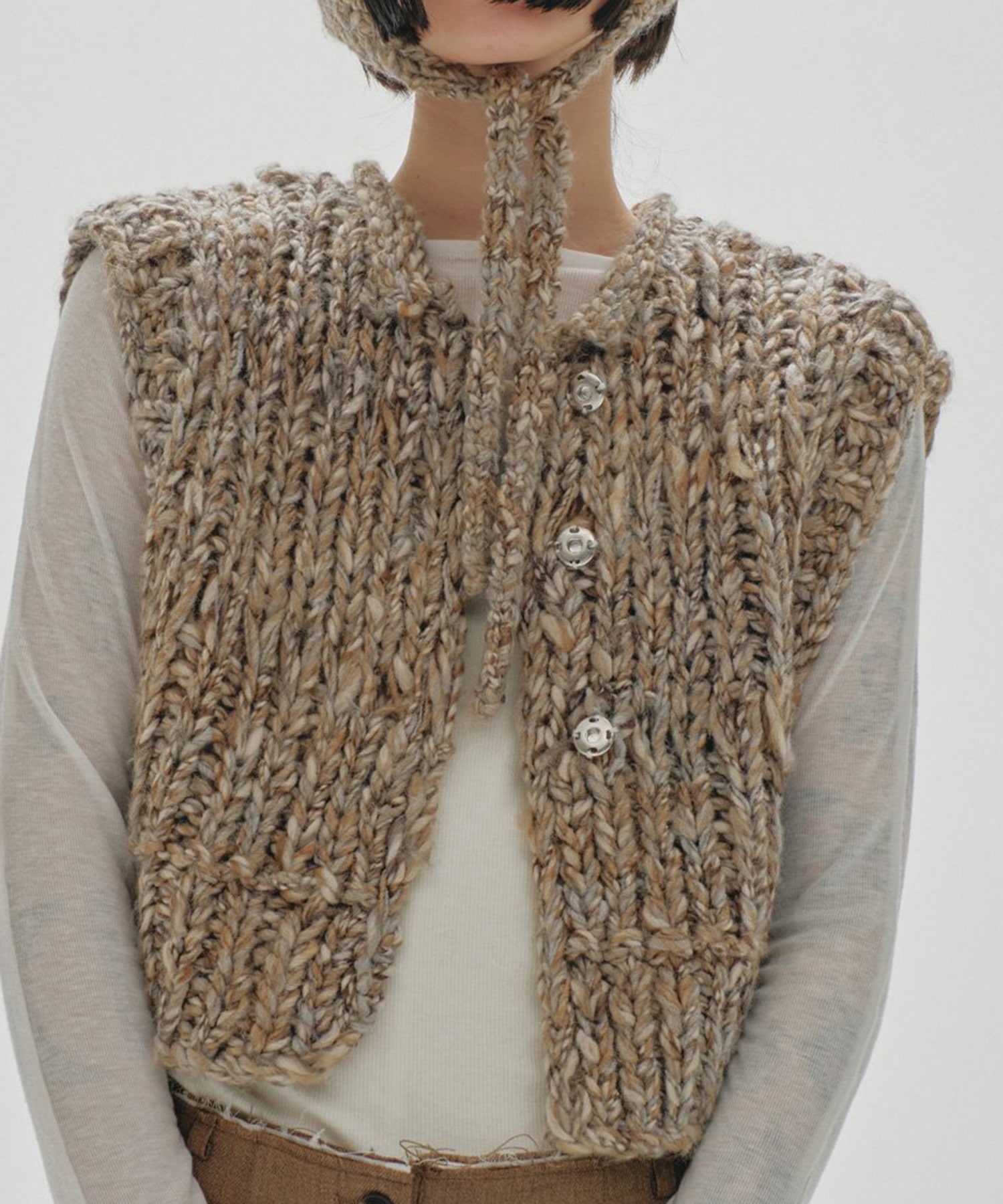 Mix Handknit Vest