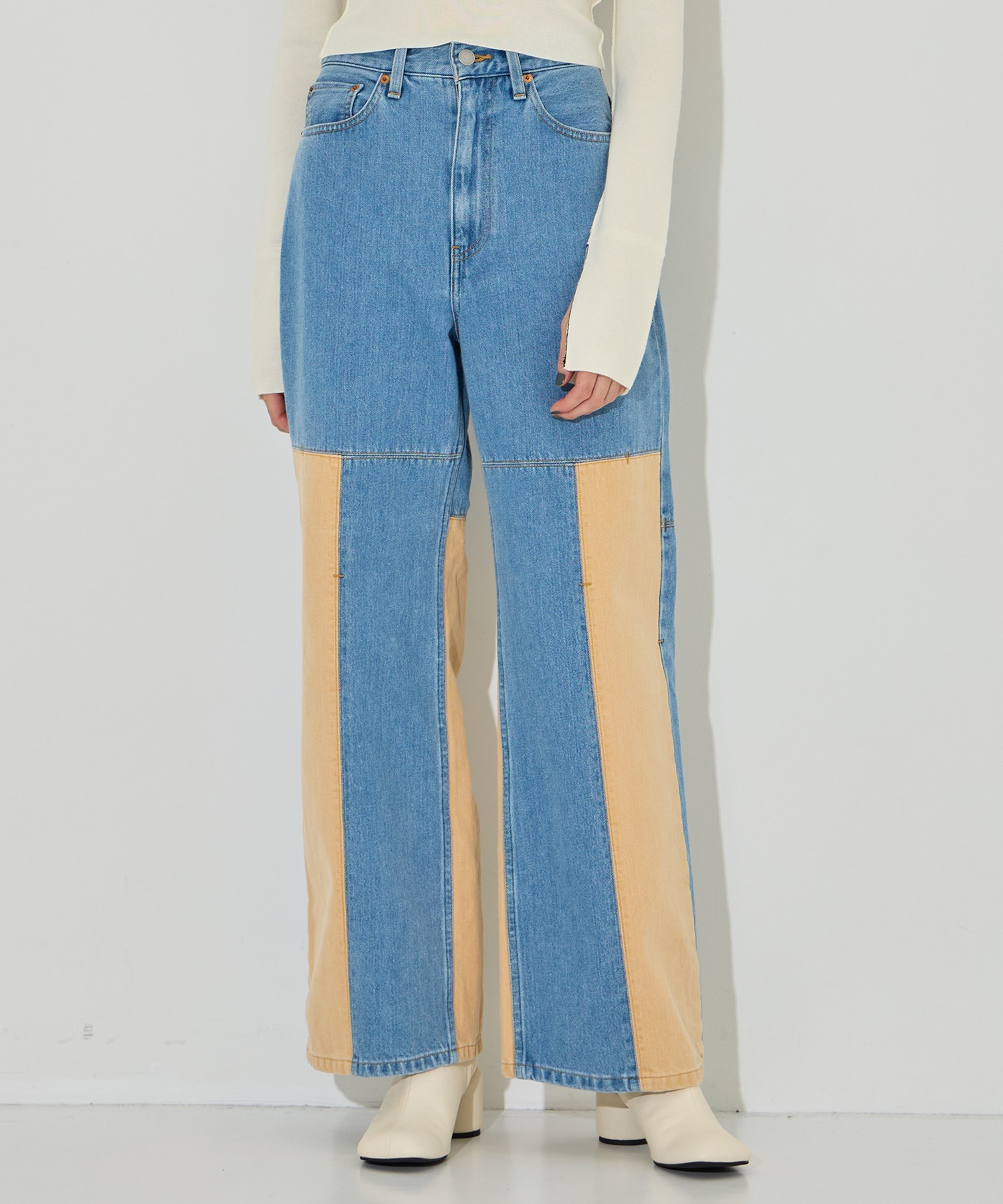 PANELLED JEANS