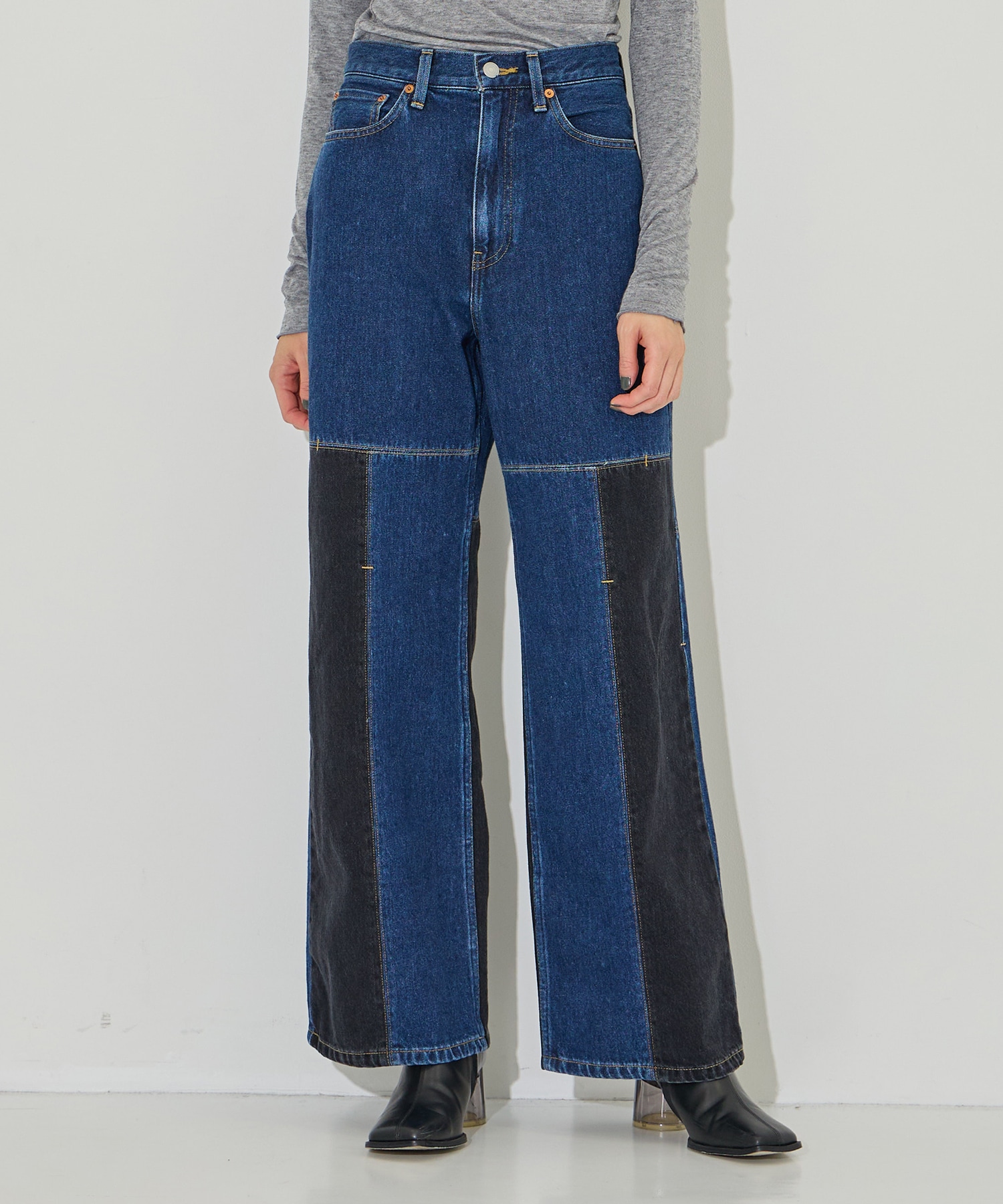 PANELLED JEANS