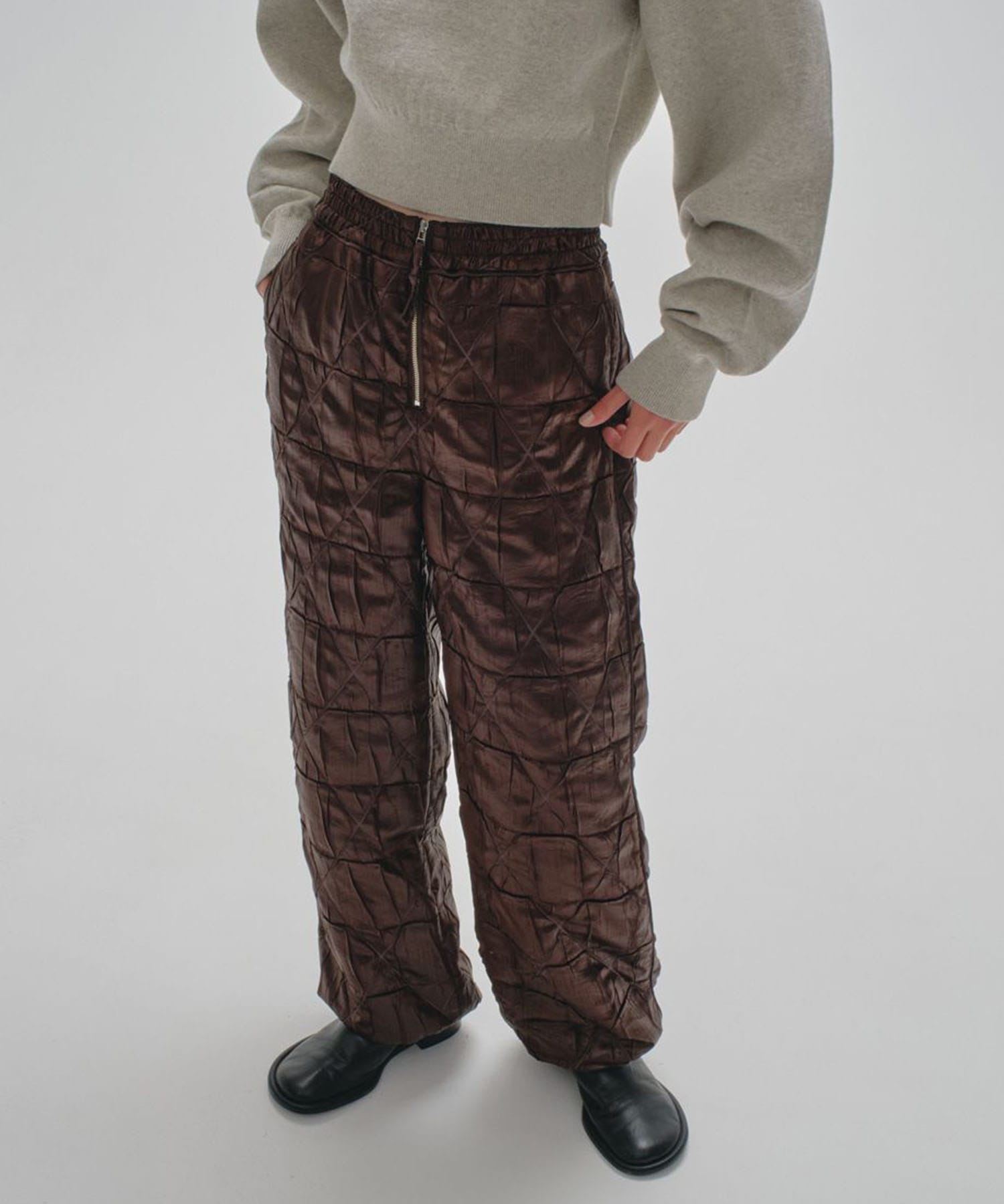 Jacquard Drawstring Pants