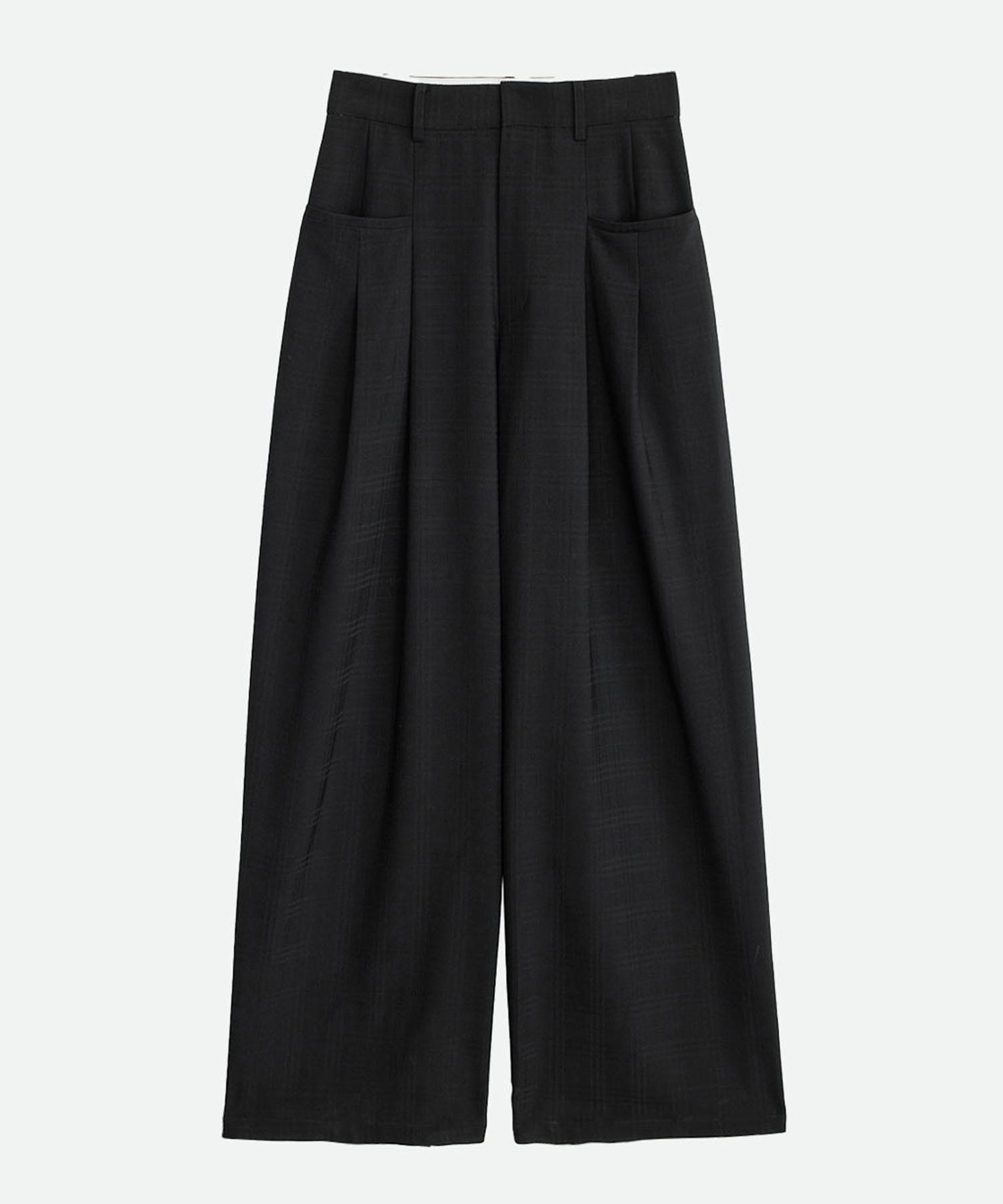 CHECK RELAX WIDE PANTS