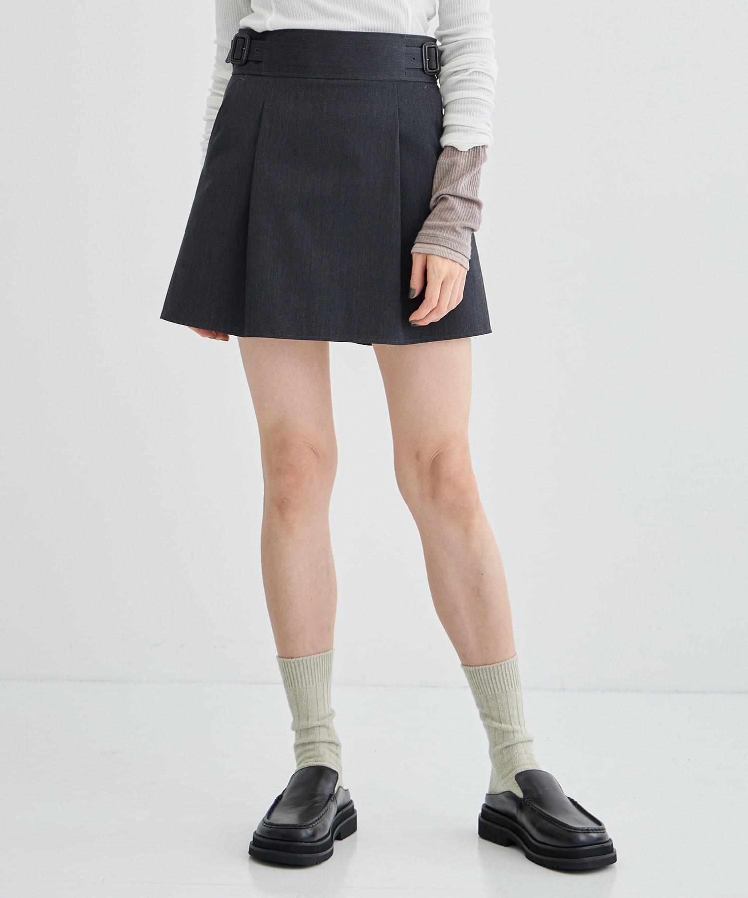 RERACS LAYERED SKIRT SHORTS