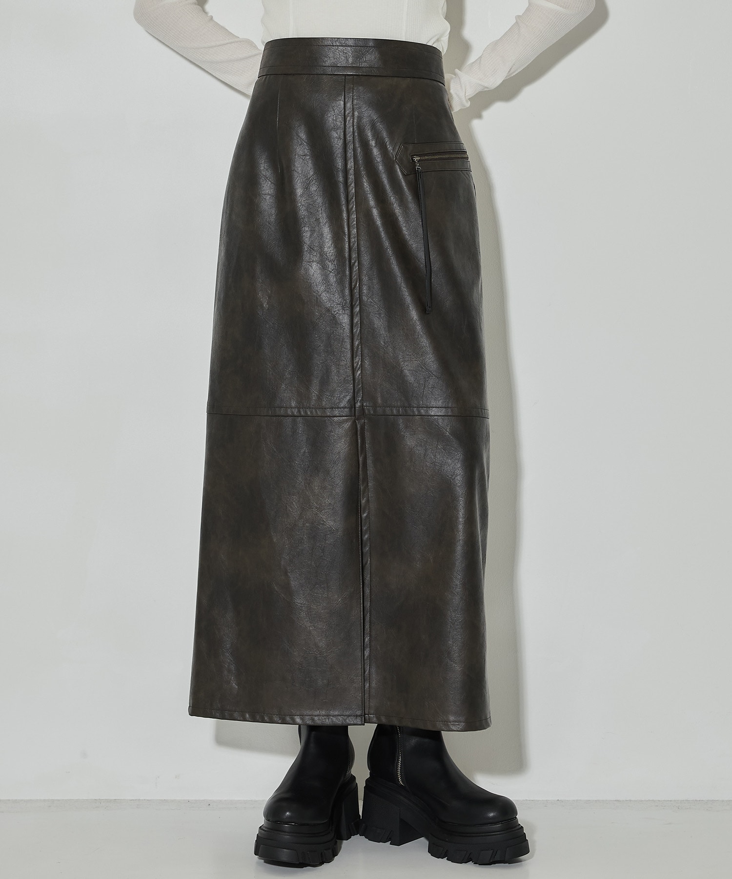 Faux Leather Skirt