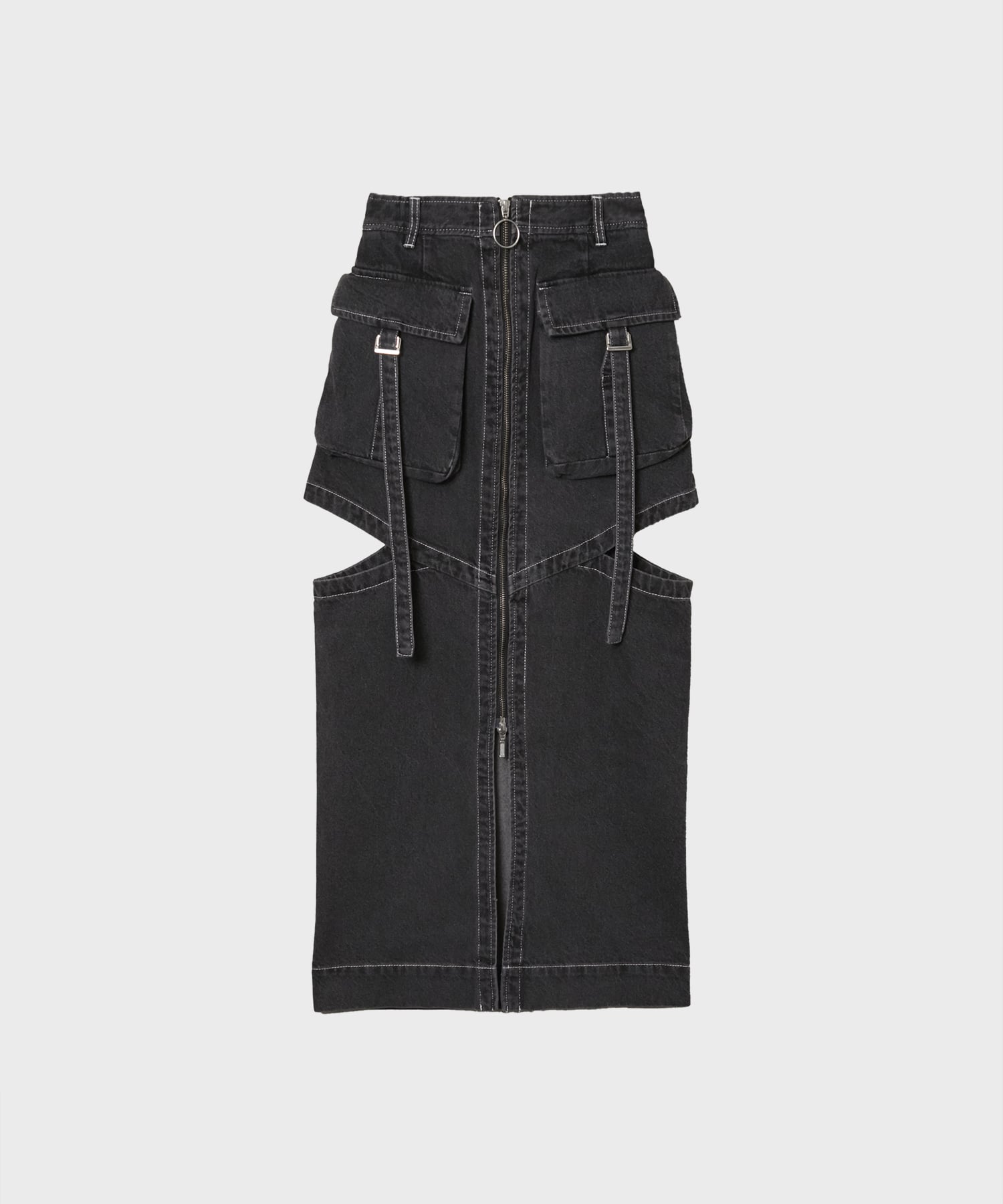 NOTCH WORK DENIM SKIRT