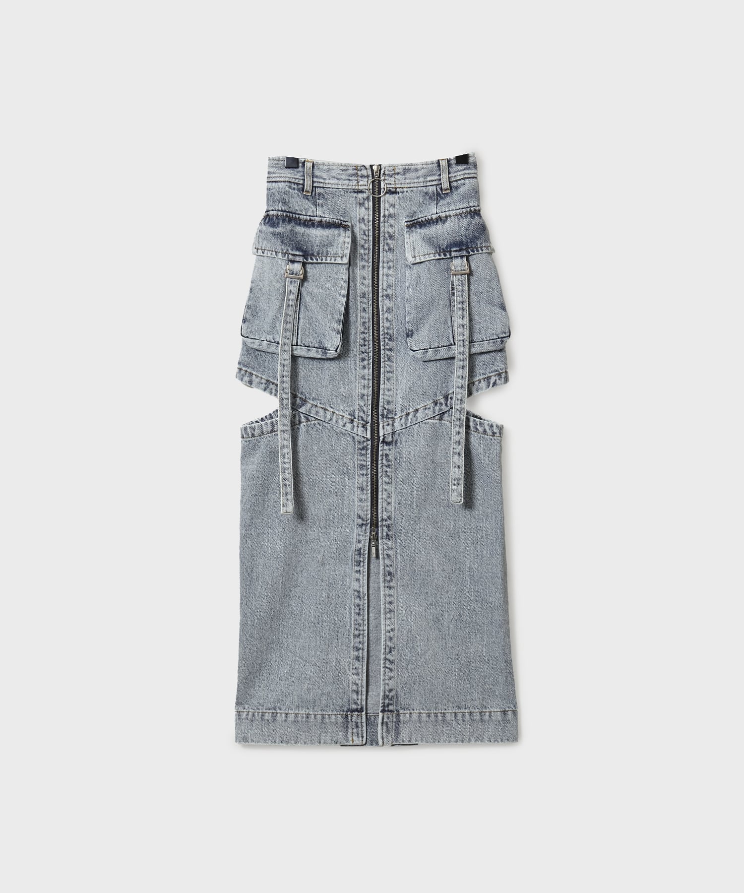 NOTCH WORK DENIM SKIRT