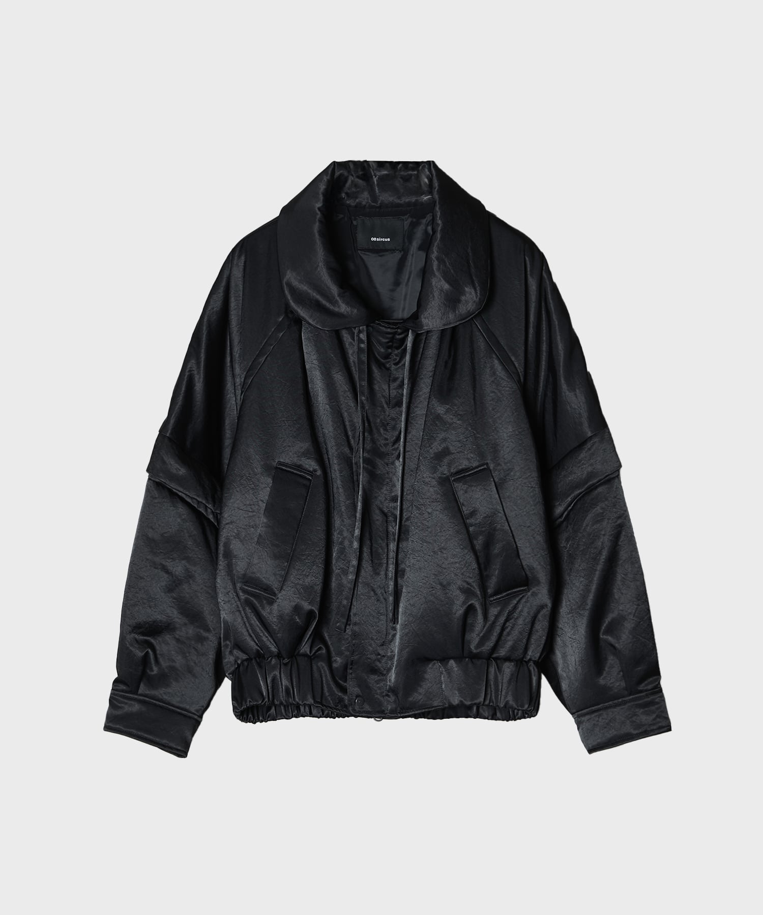 Satin padded detachable bomber