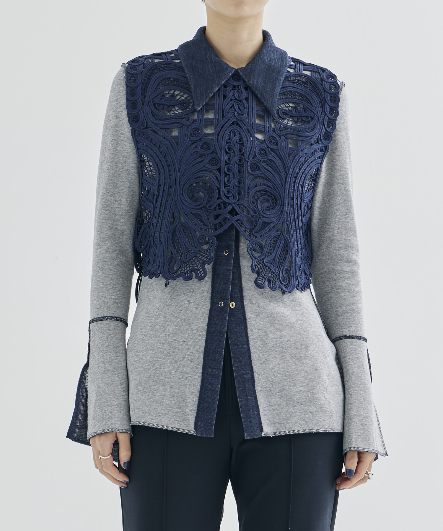 Cord Embroidery Vest