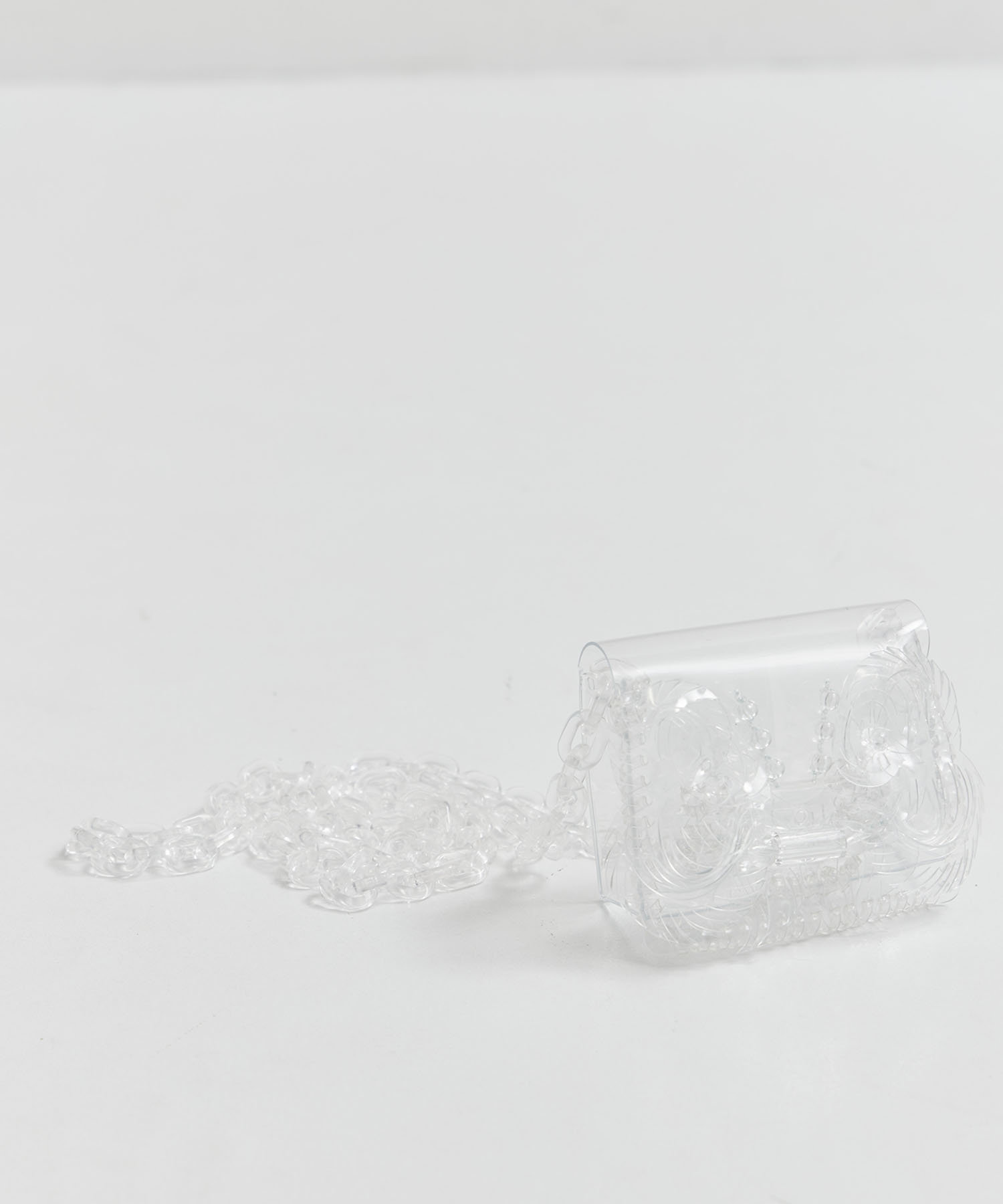 Transparent Sculptural Micro Chain Bag