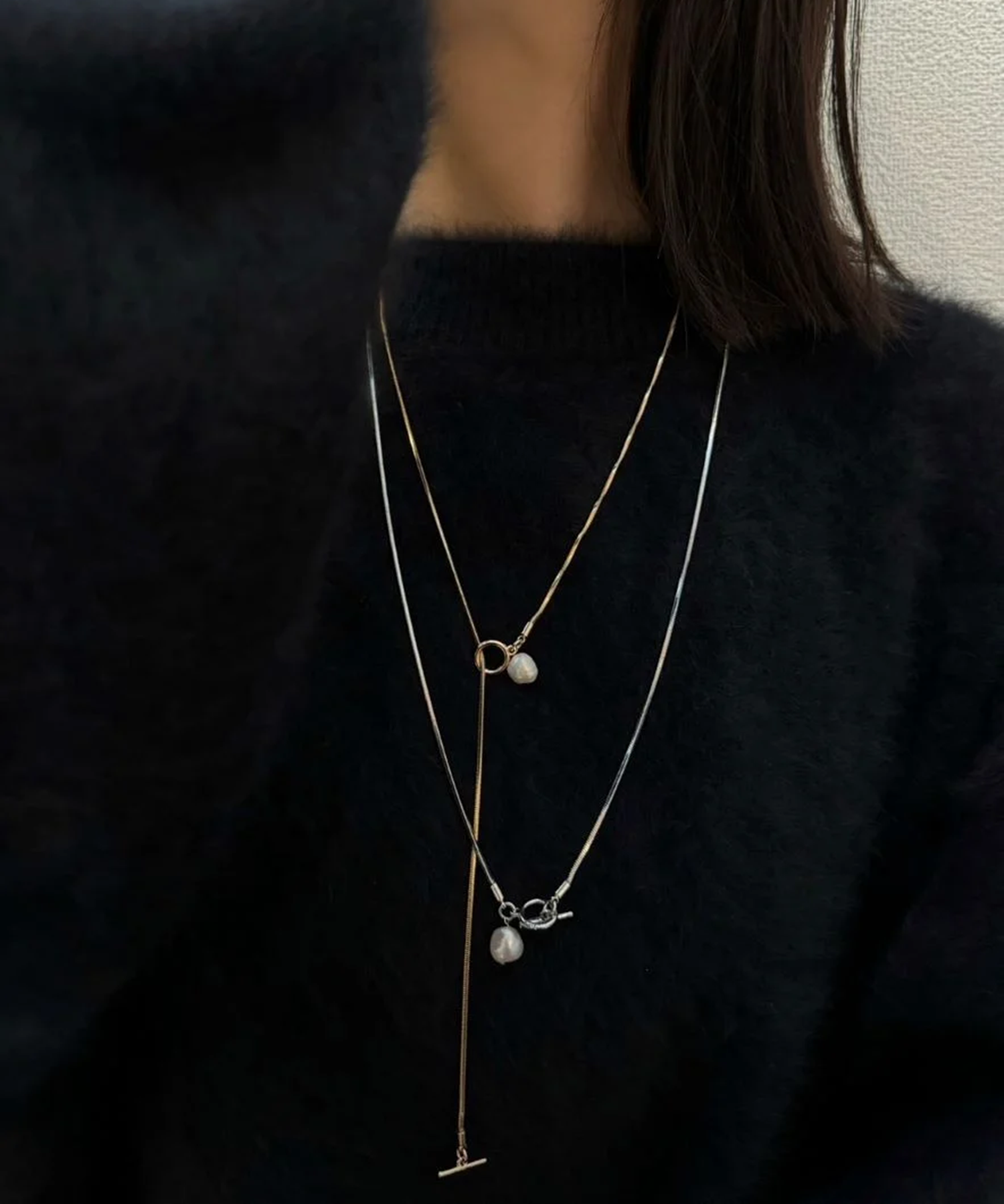 Pearl Snake Chain Necklace