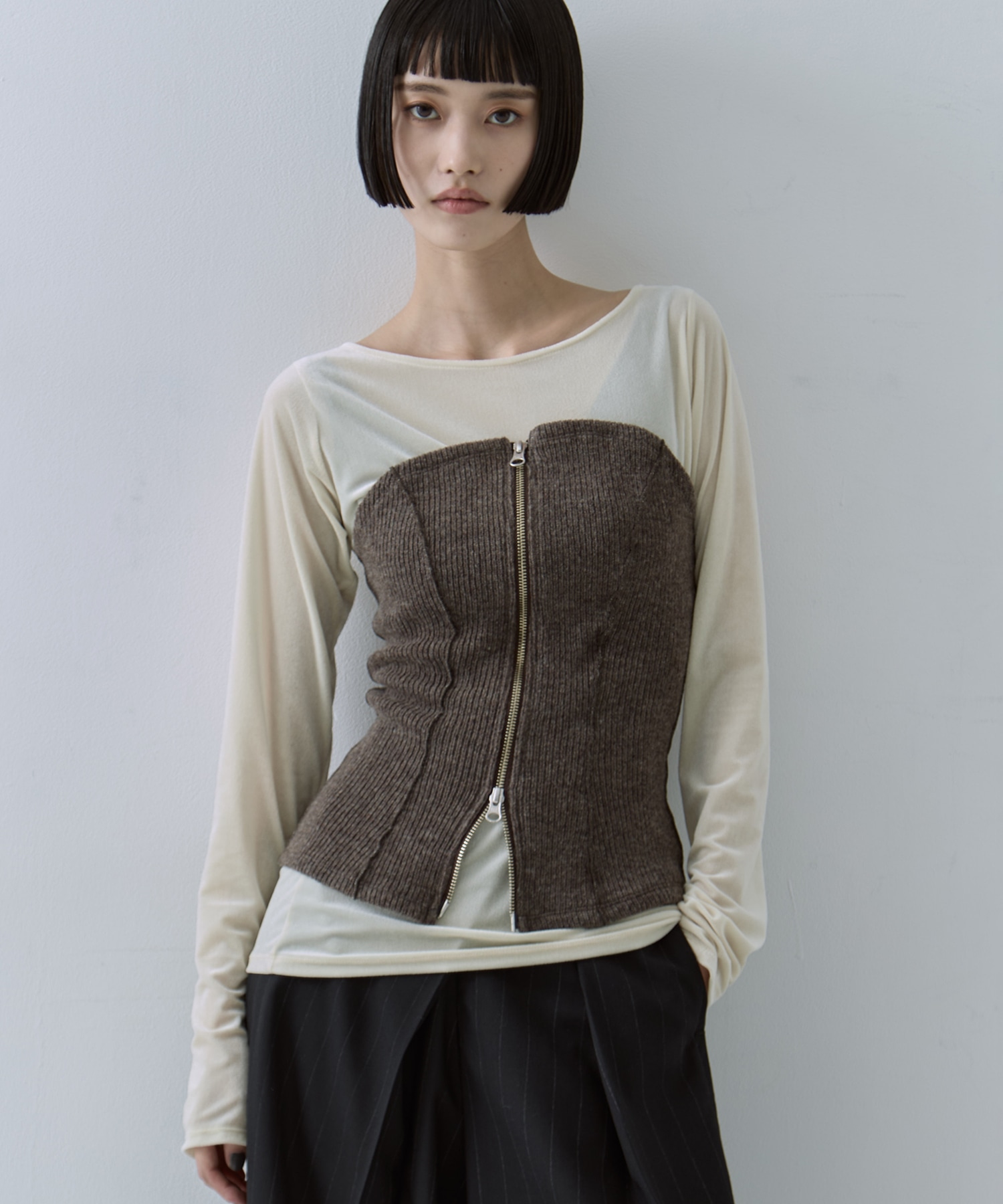 Bustier Combi Jersey Top