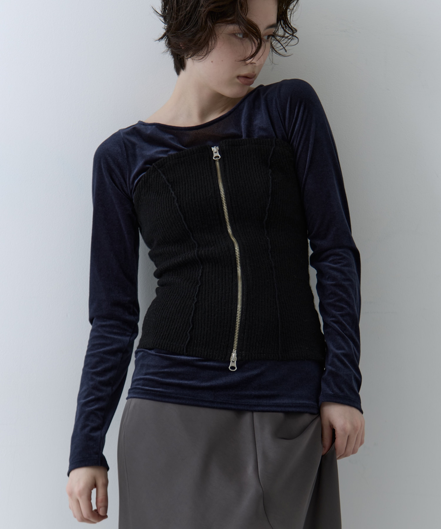 Bustier Combi Jersey Top