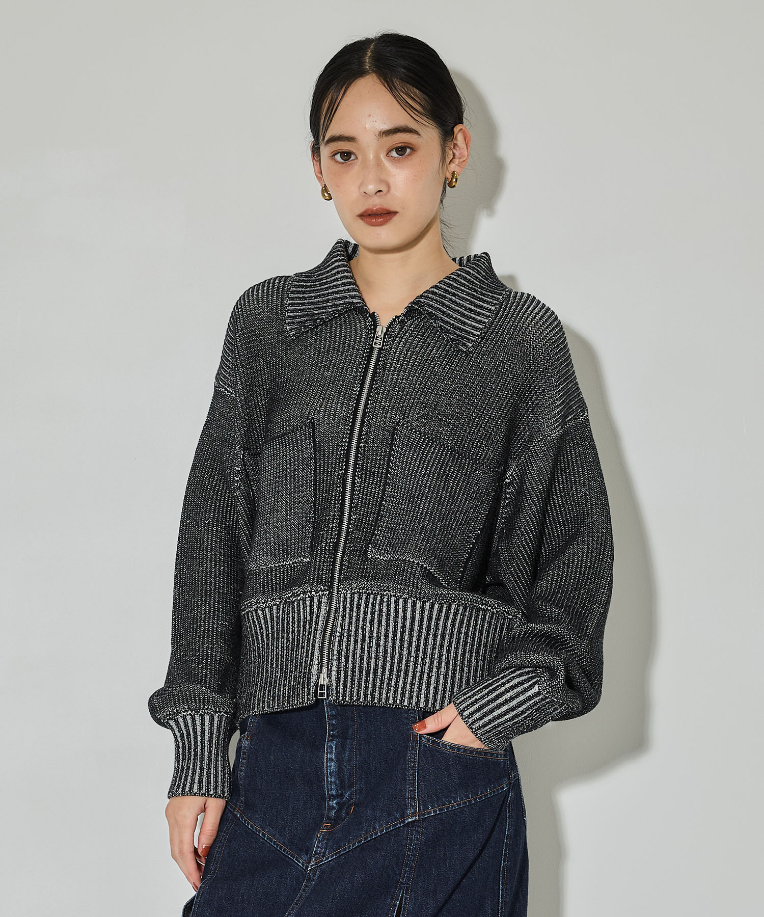 別注 ZIP CROPPED TOPS