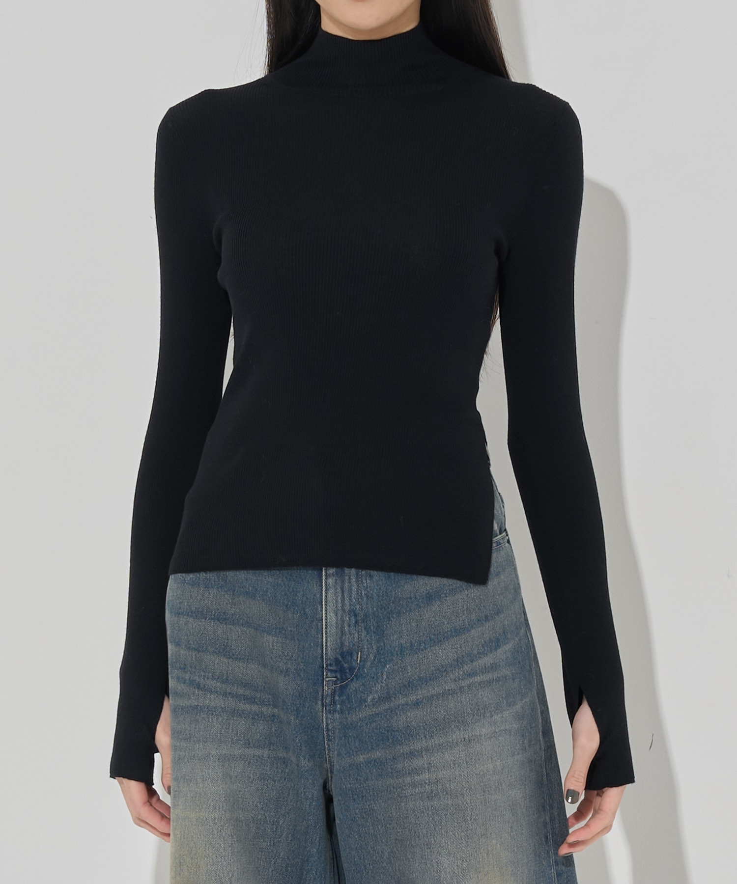 Super 120s Rib Knit Top