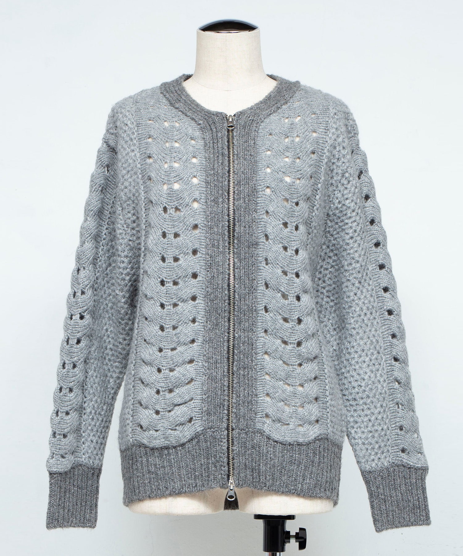 ウールモヘアZIP Knit Cardigan