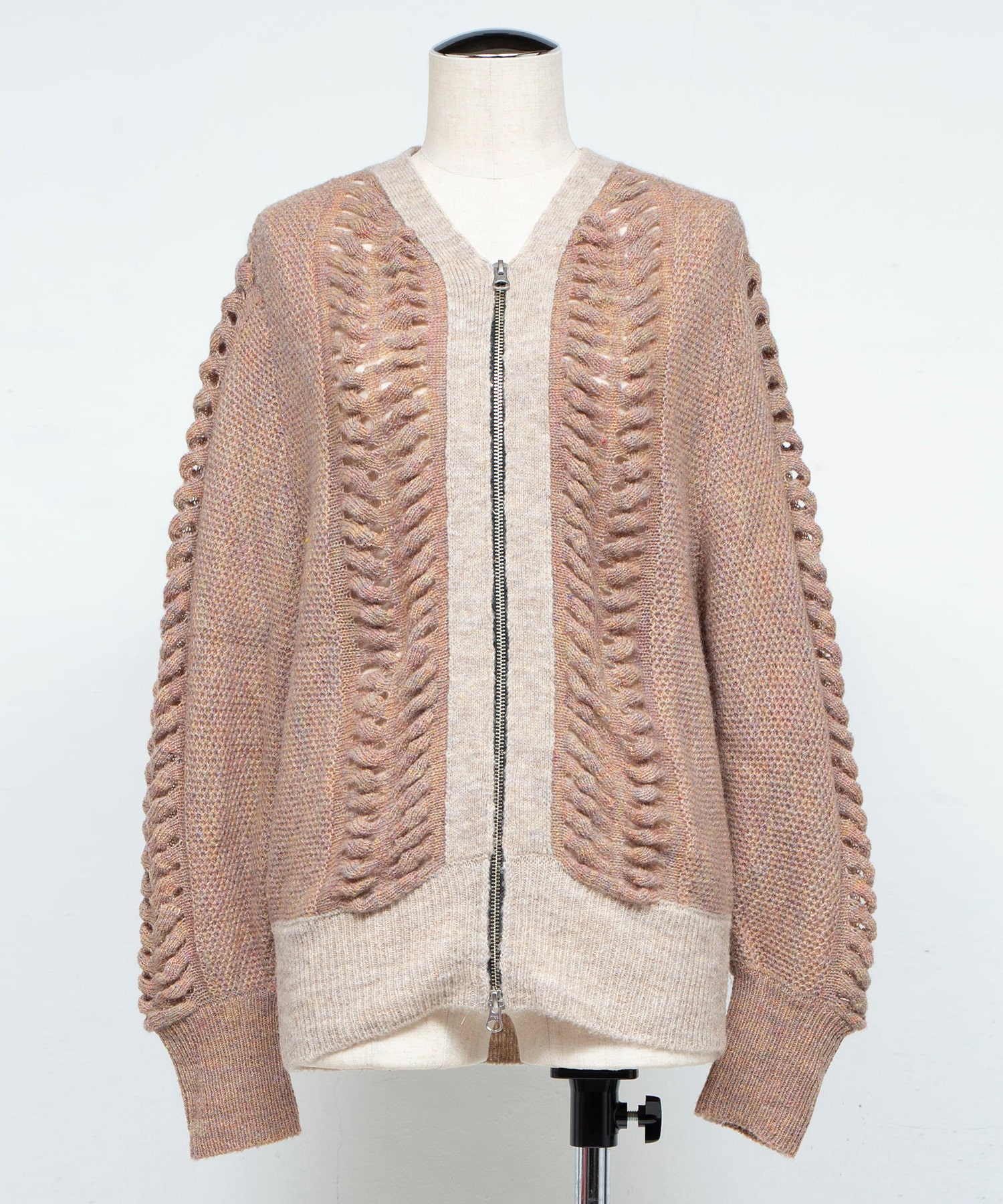 ウールモヘアZIP Knit Cardigan