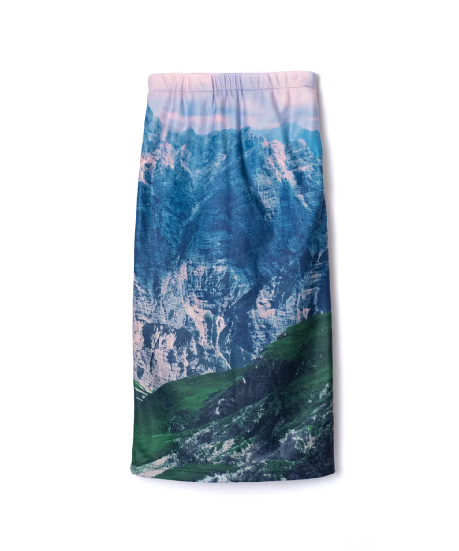 PRINT FLEECE LONG SKIRT