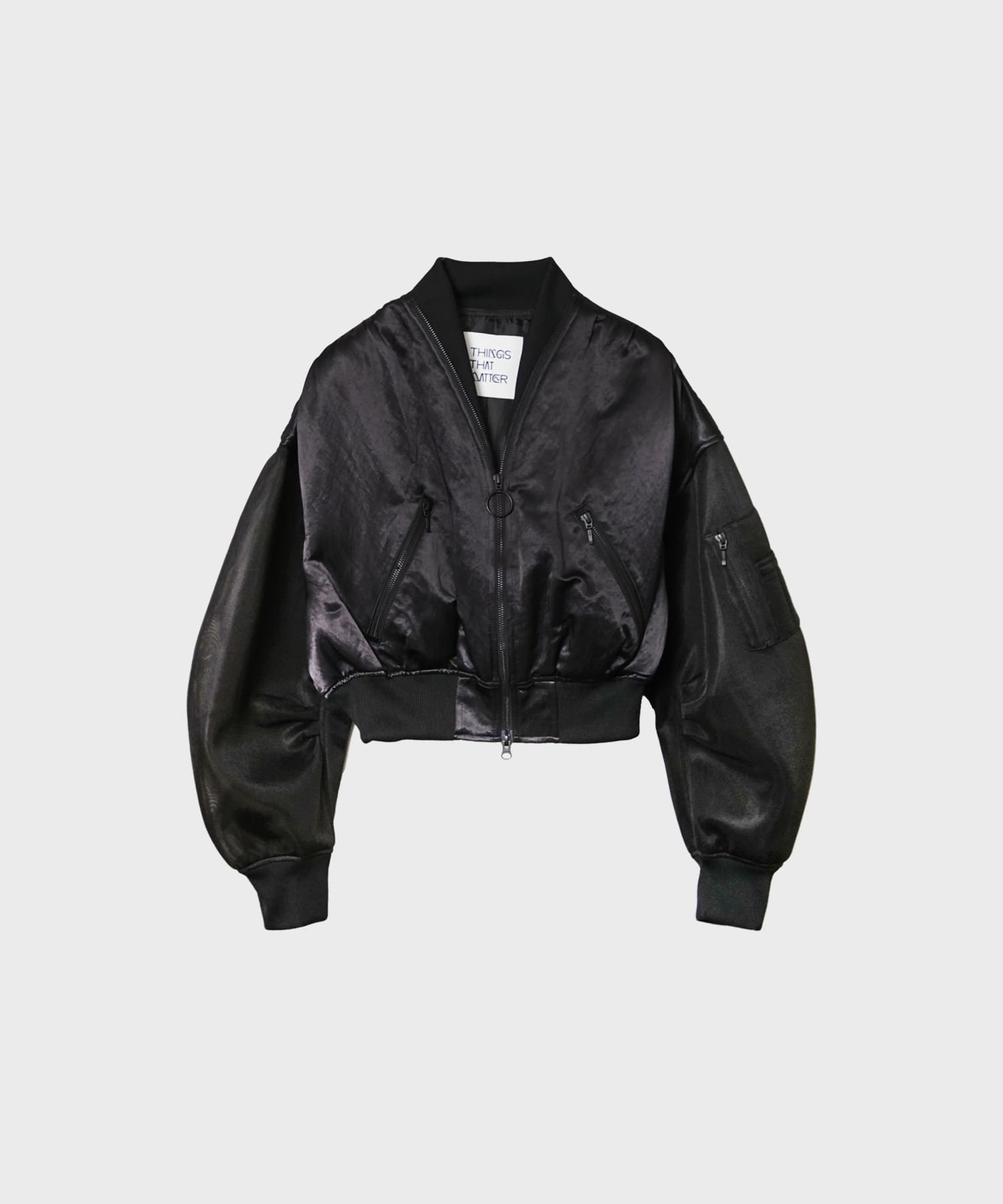 SHEER SLEEVES COMPACT MA-1 BLOUSON