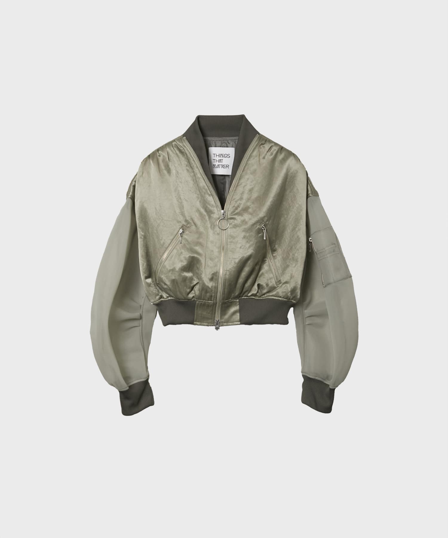 SHEER SLEEVES COMPACT MA-1 BLOUSON