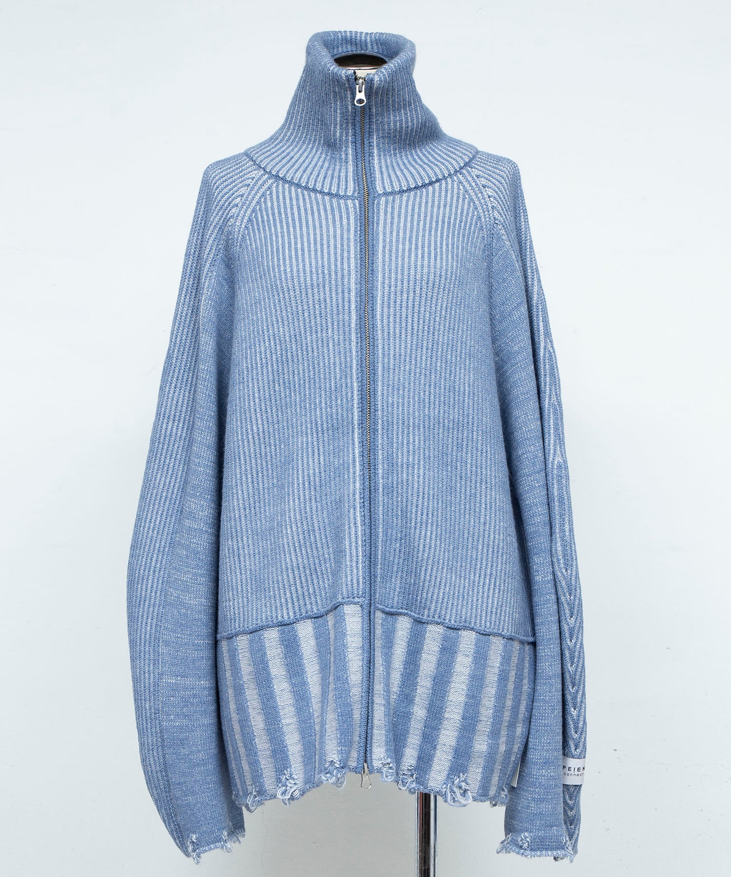 リバーシブルZip knit coat