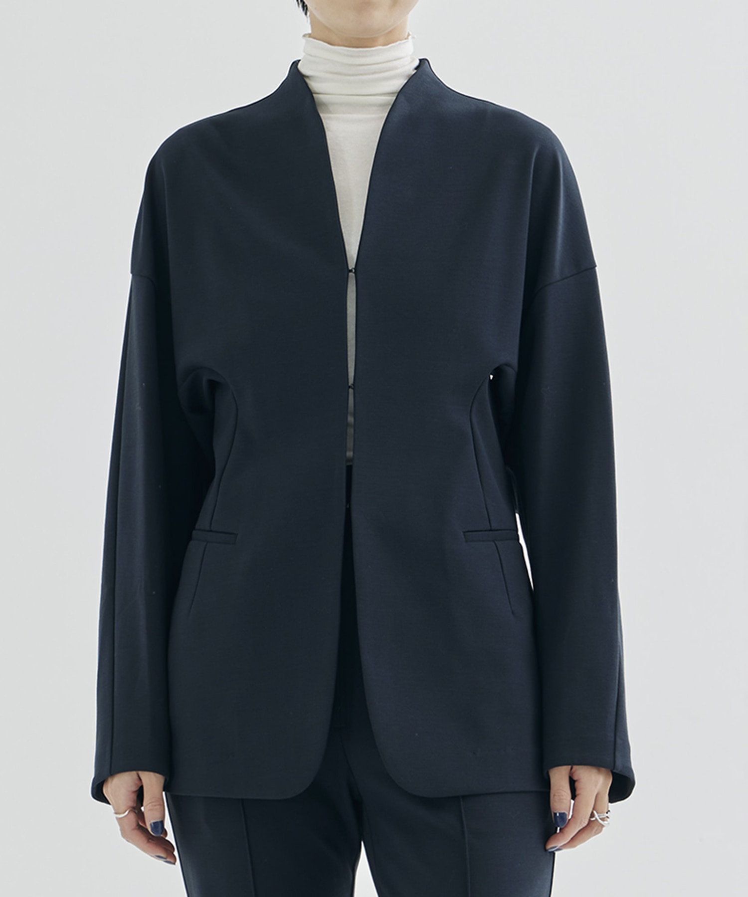 Double Jersey Dropped Shoulder Jacket