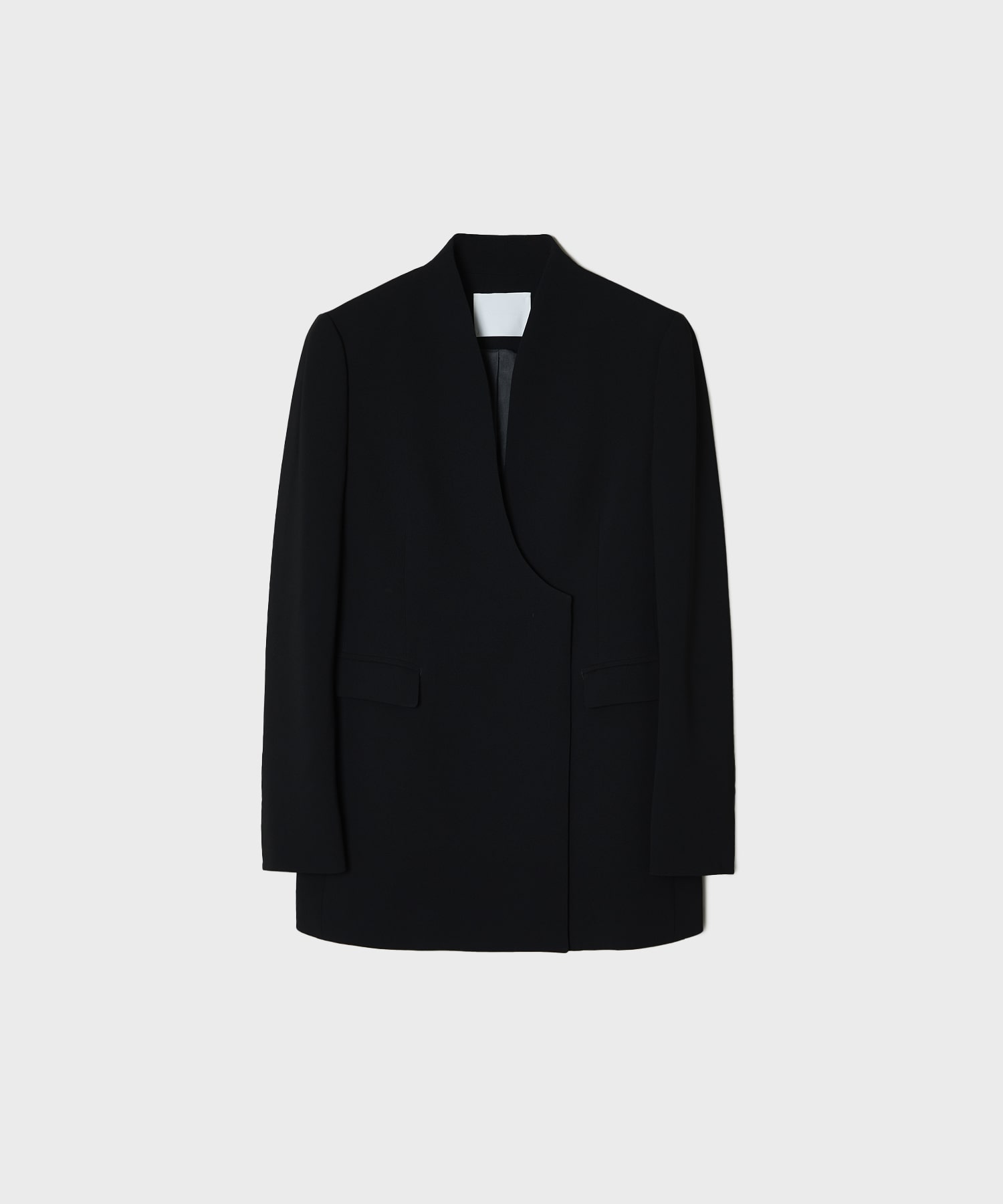Acetate Polyester Collarless Double Breasted Suit Jacket