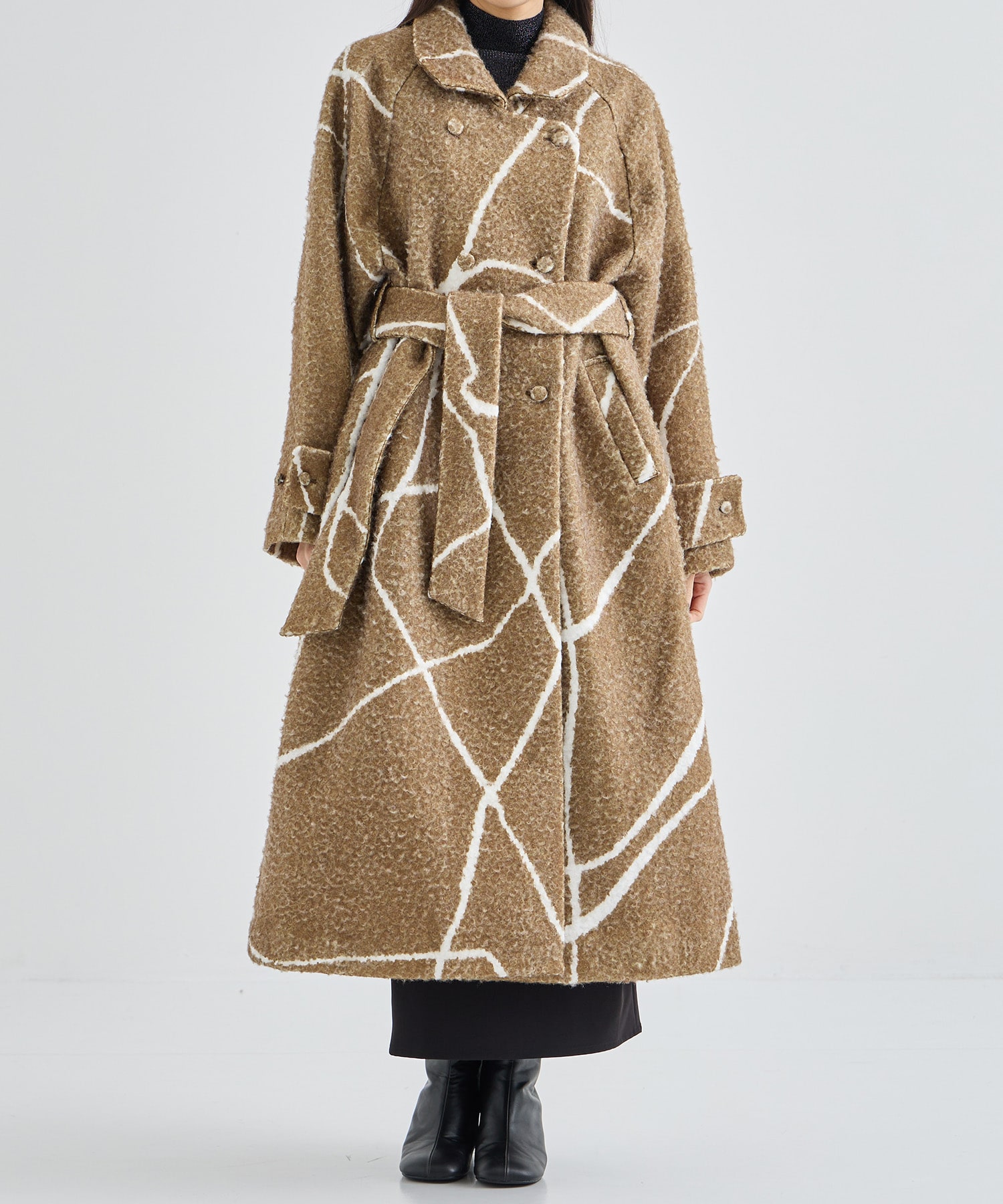 LITTLE FLARE LINE ART LONG COAT