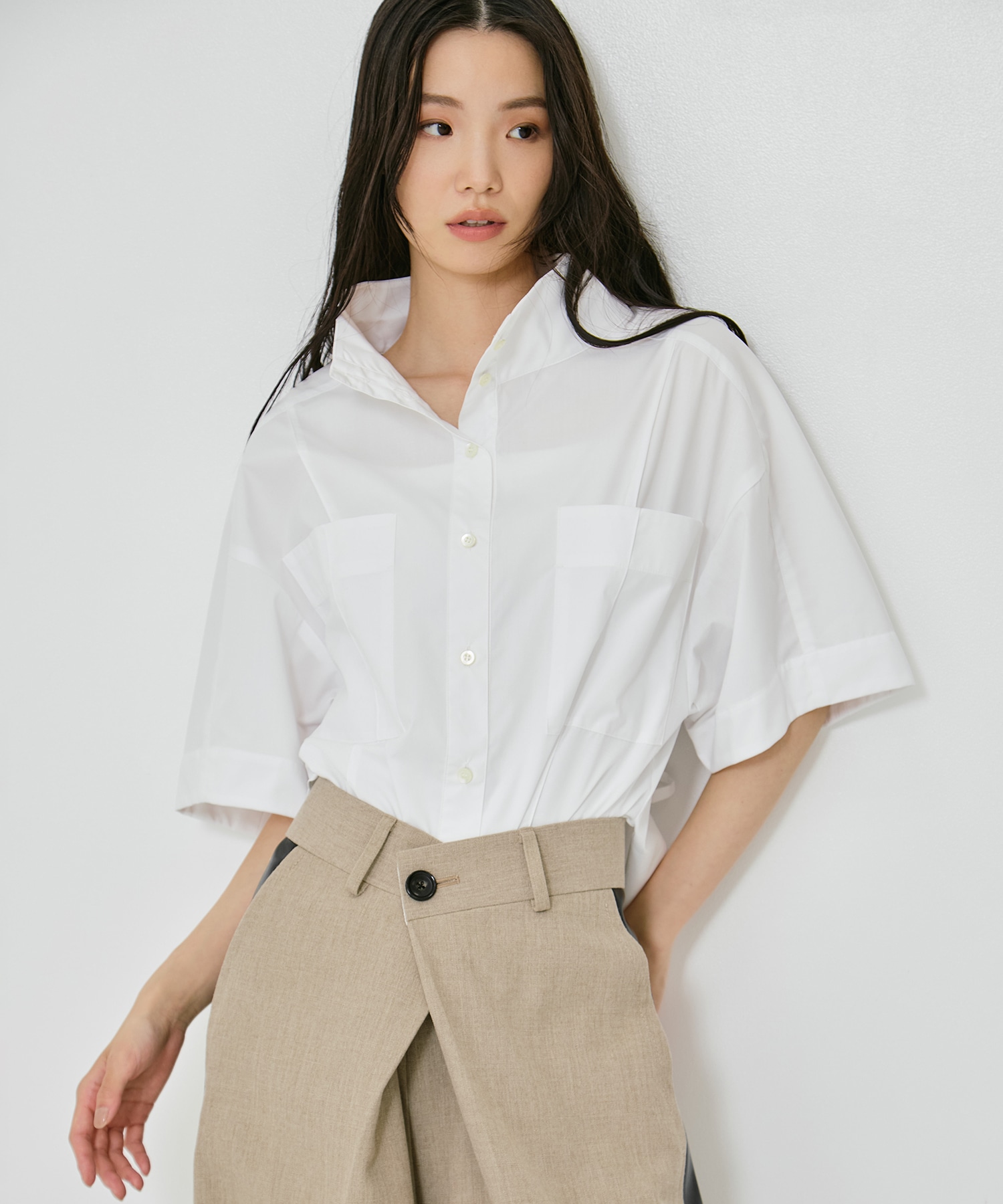 2way Collar Cotton Shirt