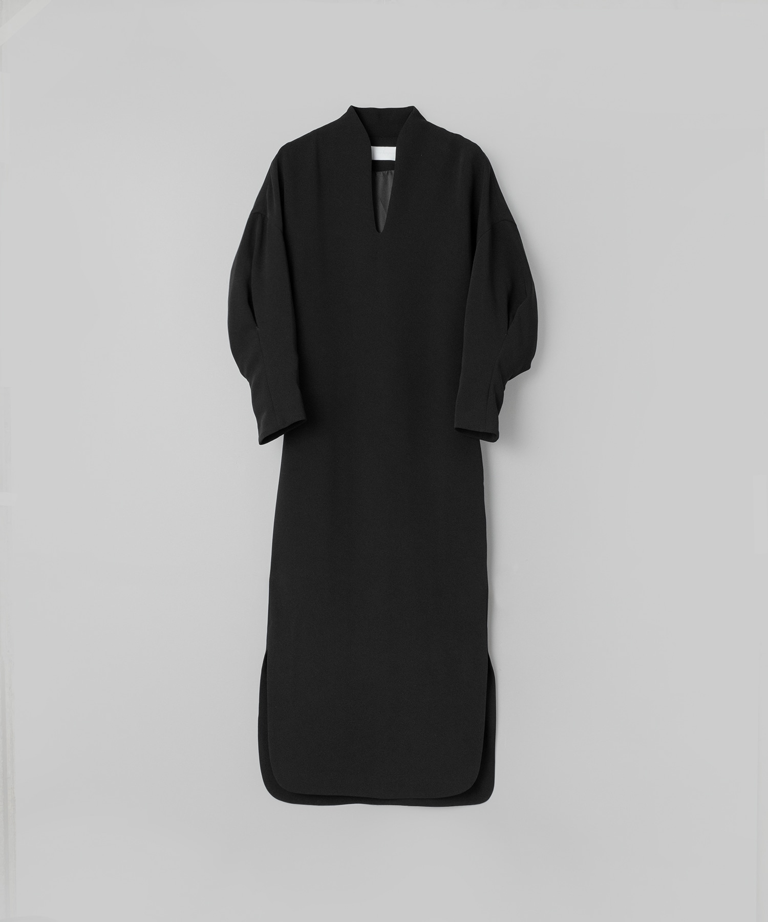 Triacetate Polyester Georgette V-Neck Dress