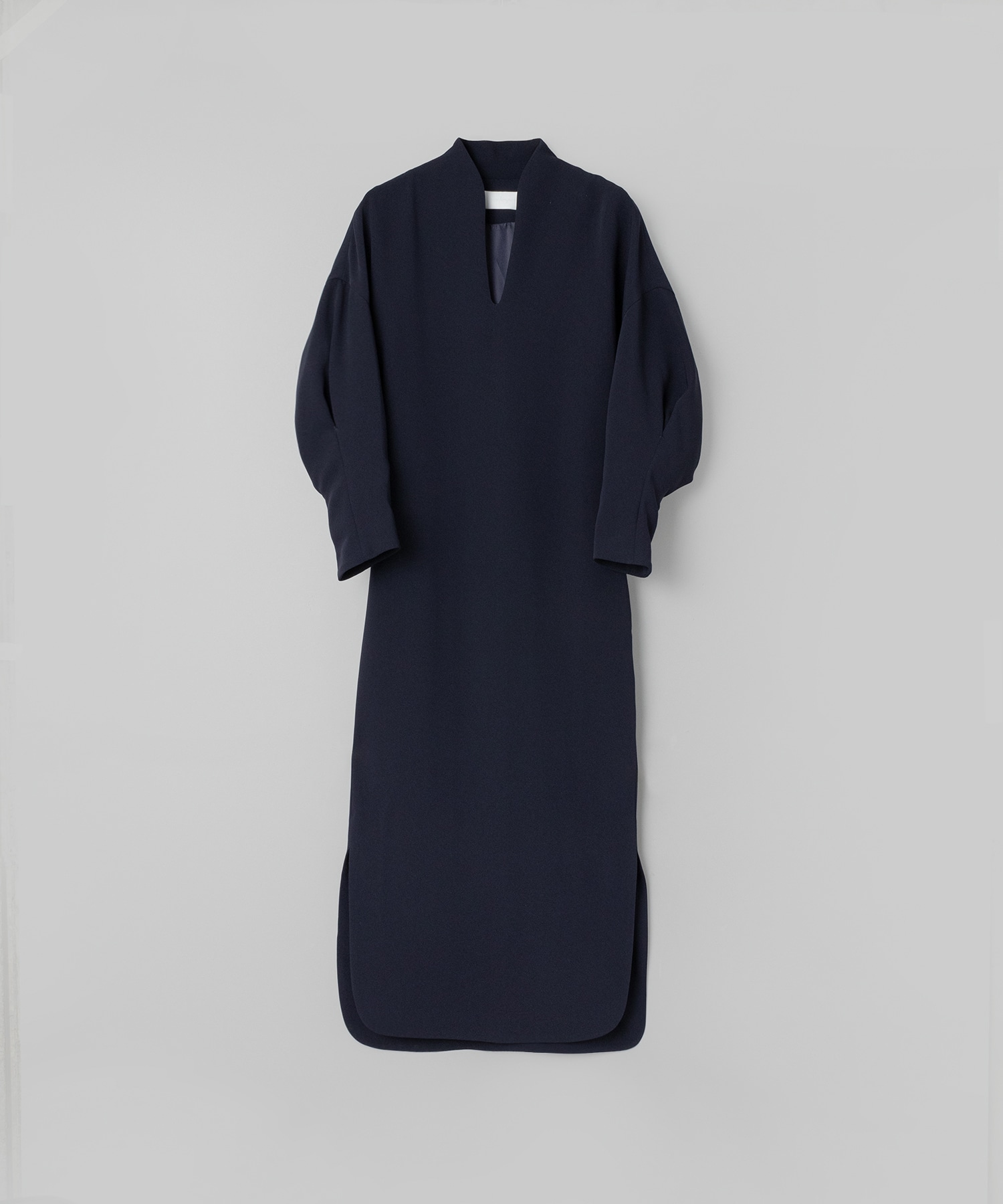 Triacetate Polyester Georgette V-Neck Dress
