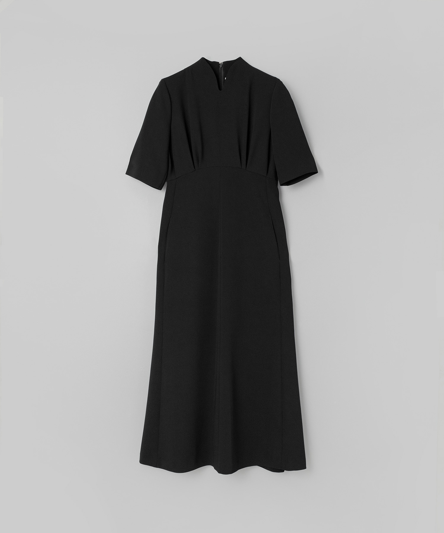Triacetate Polyester Georgette Short Sleeve Dress