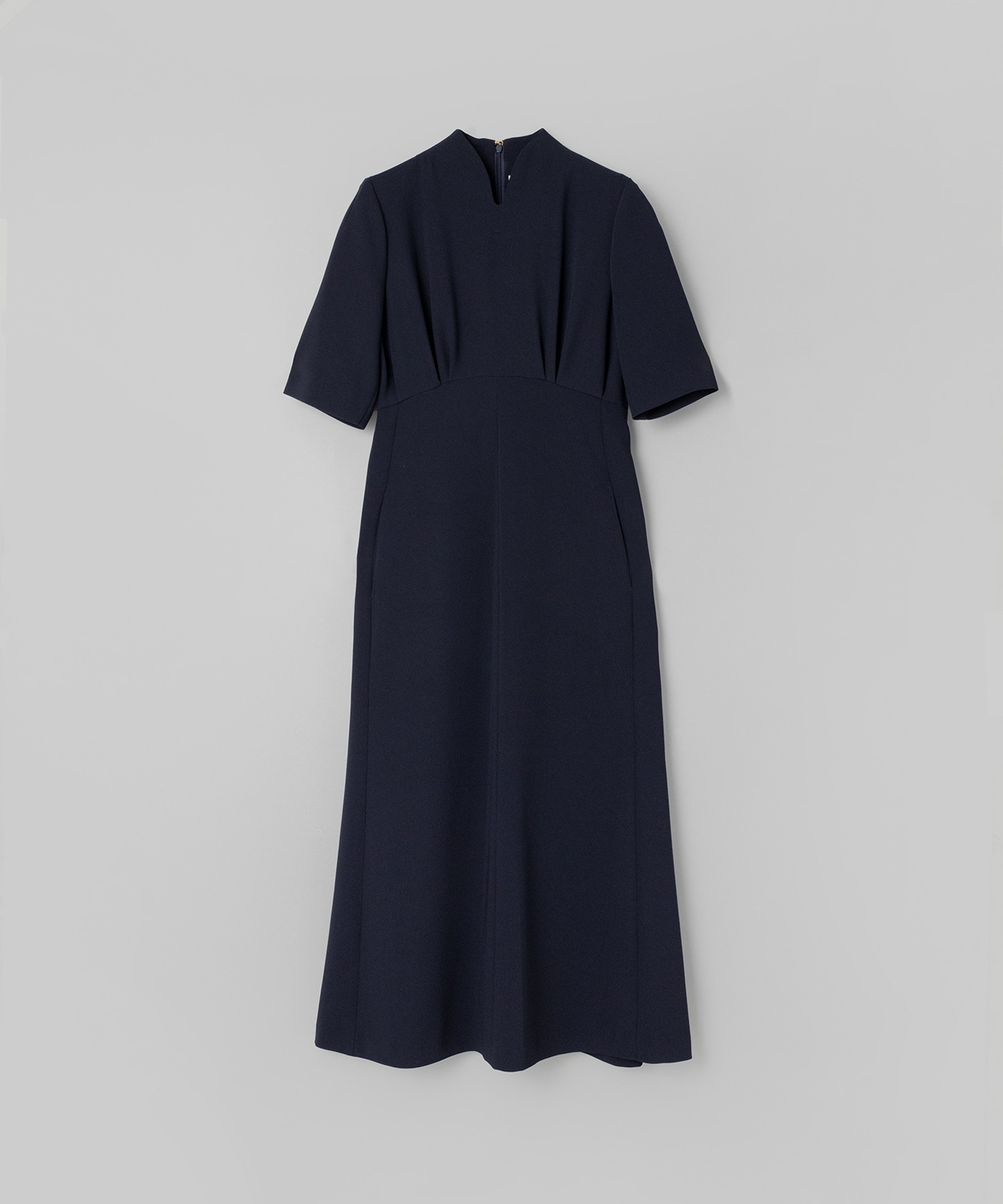 Triacetate Polyester Georgette Short Sleeve Dress