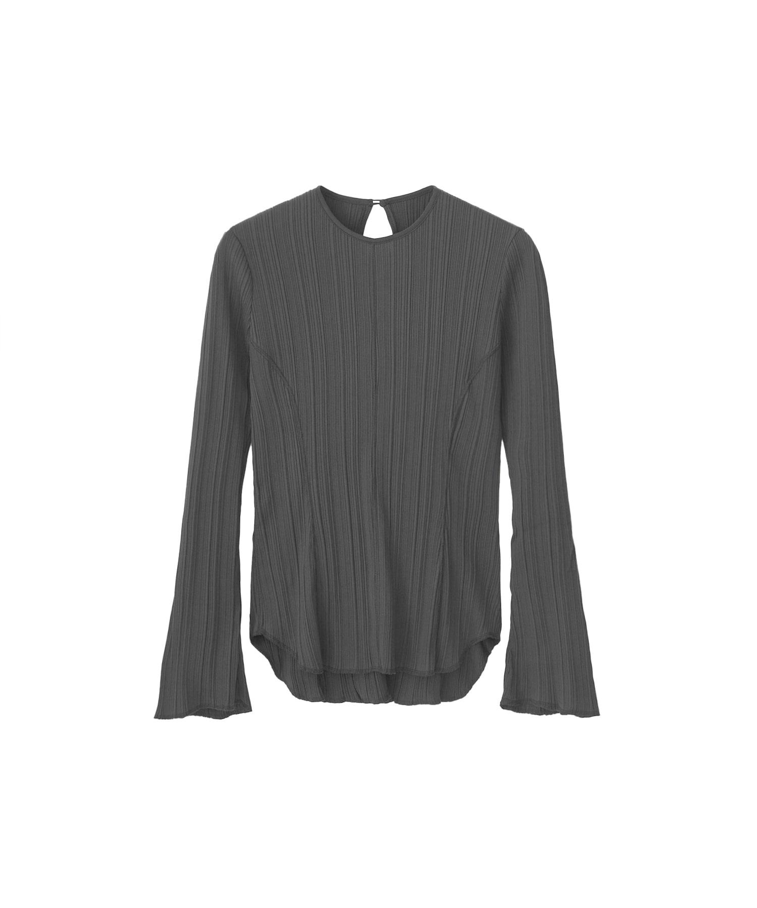 Random Ribbed Organic Cotton Long Sleeve Top