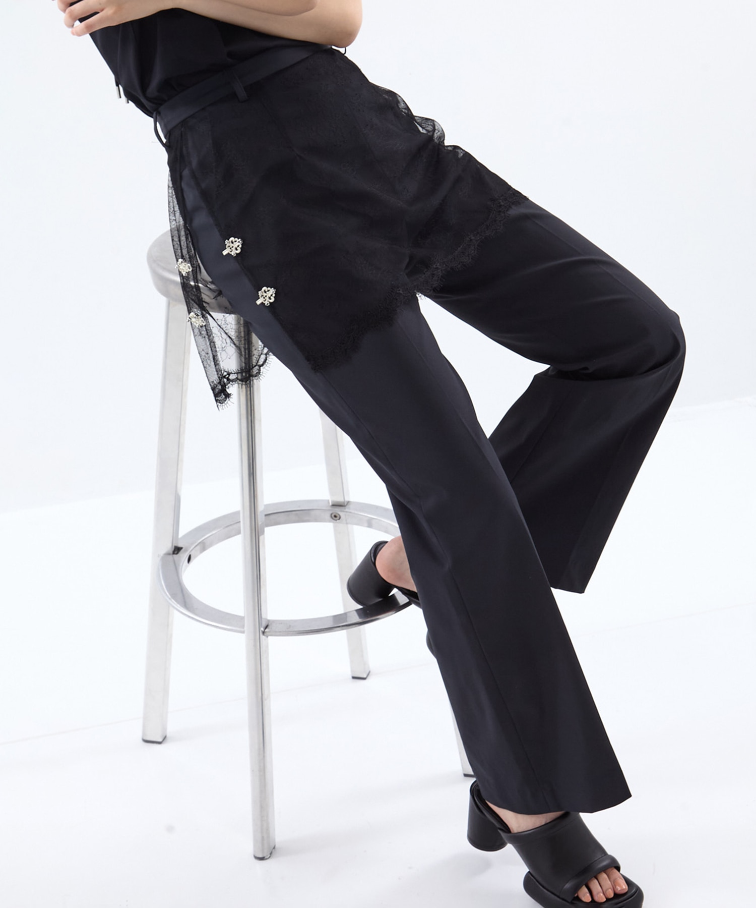 flower tulle skirt pants