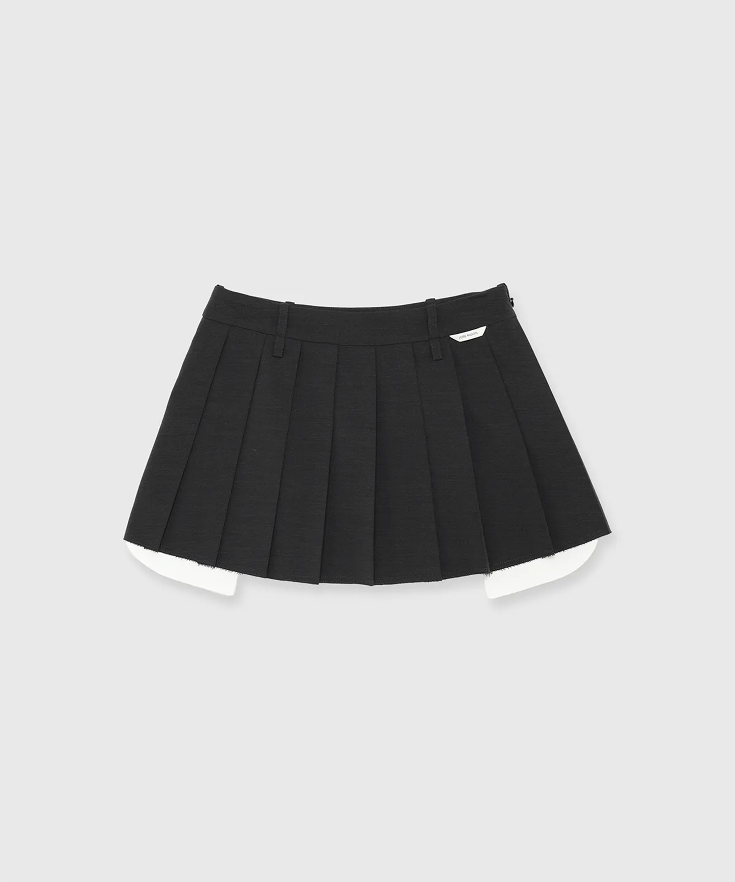 DOUBLEWAIST PLEATS MINISKIRT