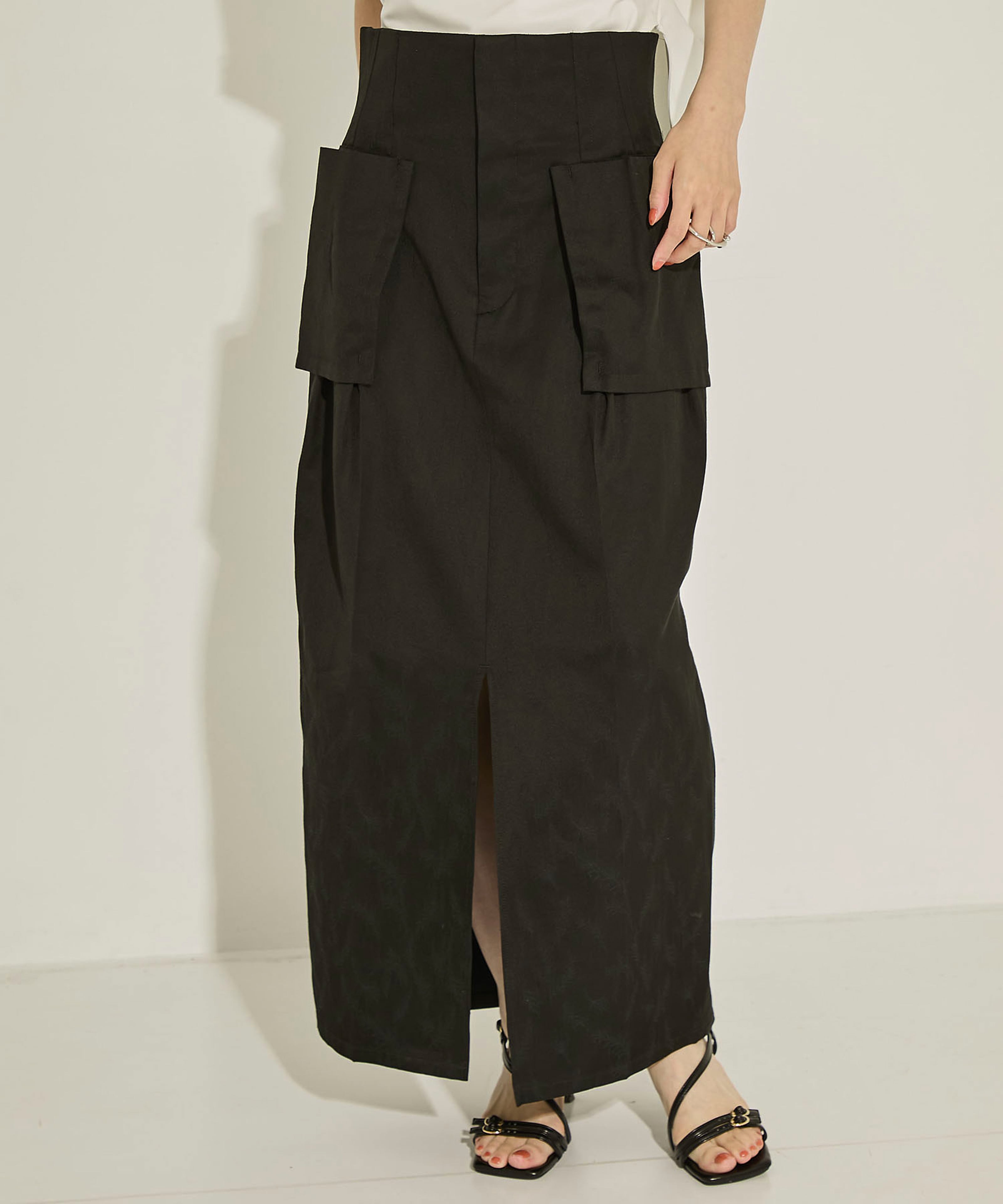 Leaf Jacquard Skirt