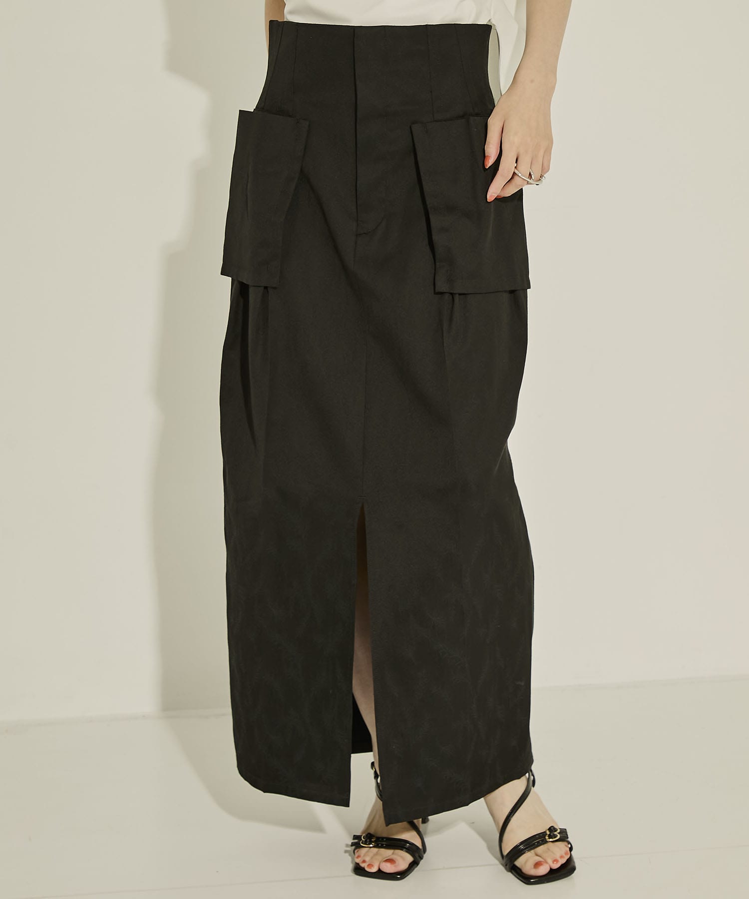 Leaf Jacquard Skirt
