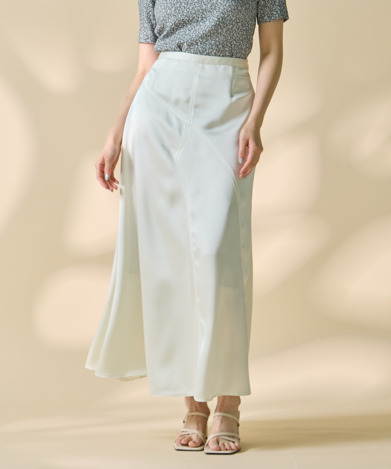 Stretch Satin Skirt