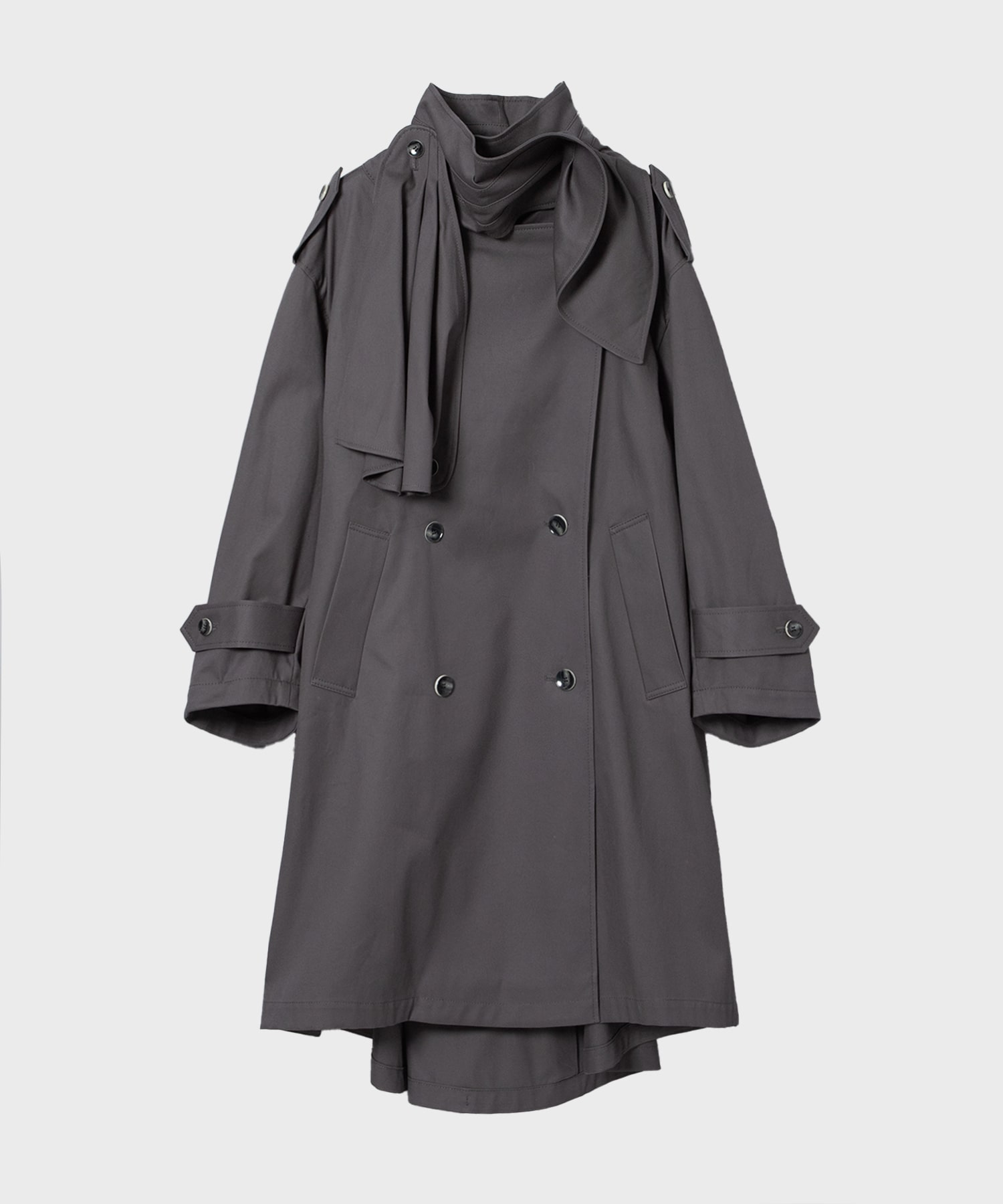 Oversized Organic Cotton Twill Trench Coat