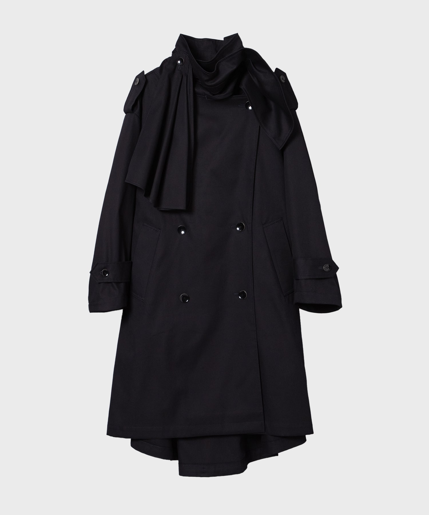 Oversized Organic Cotton Twill Trench Coat