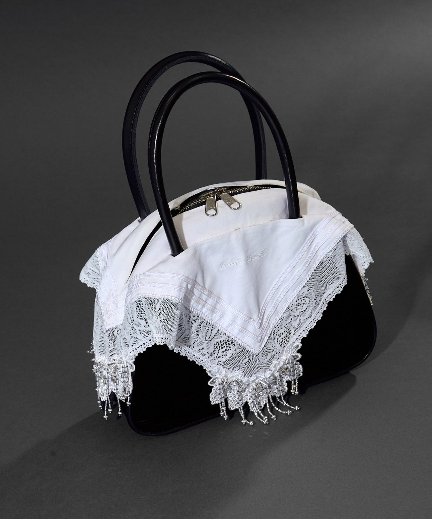 White handkerchief handbag