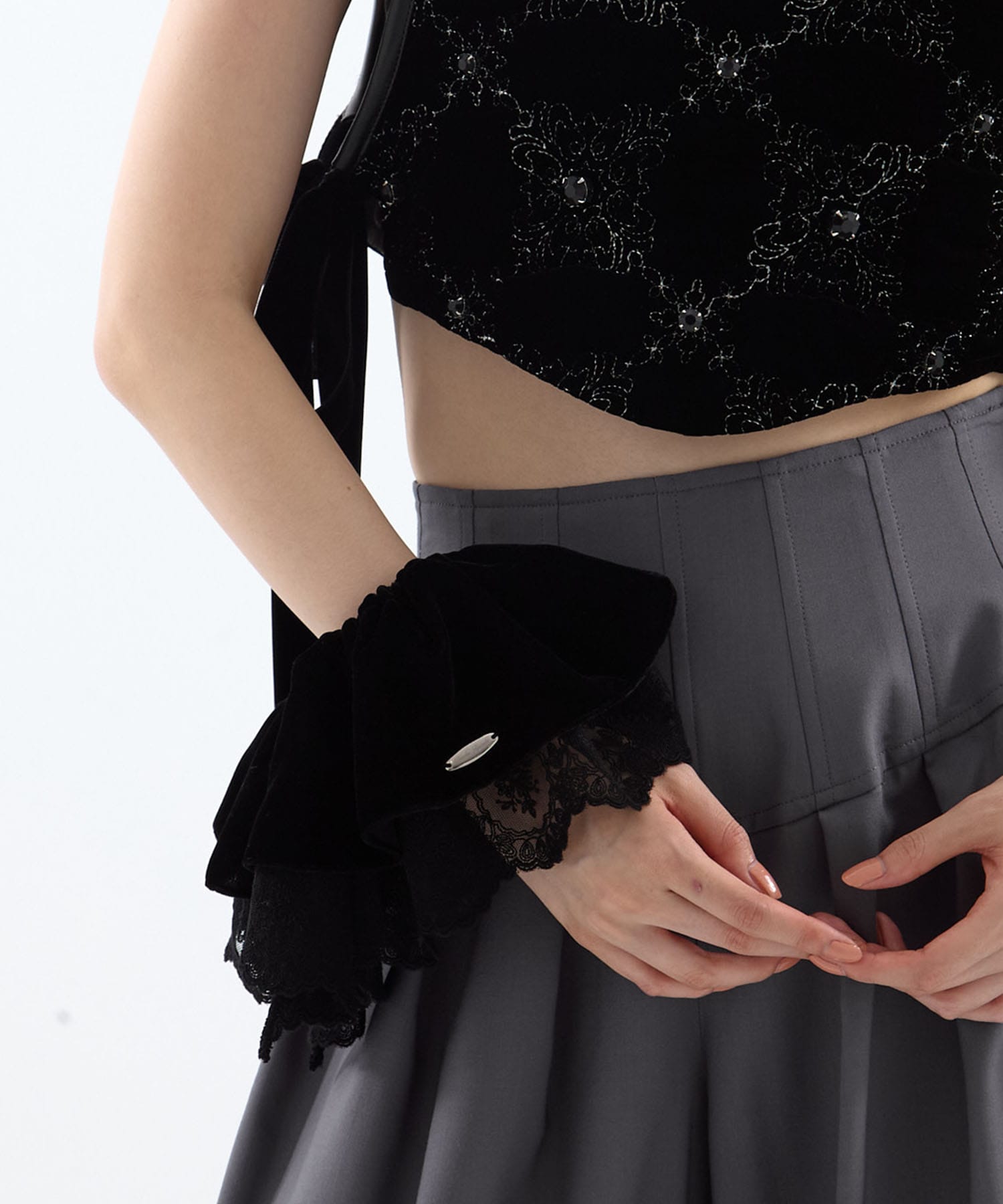 別注velour lace chou chou