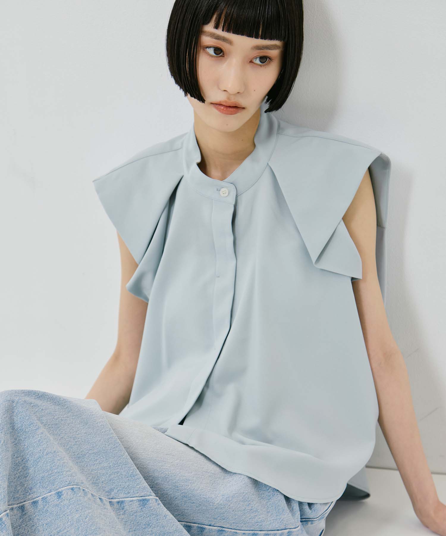 French Sleeve Drape Shirt