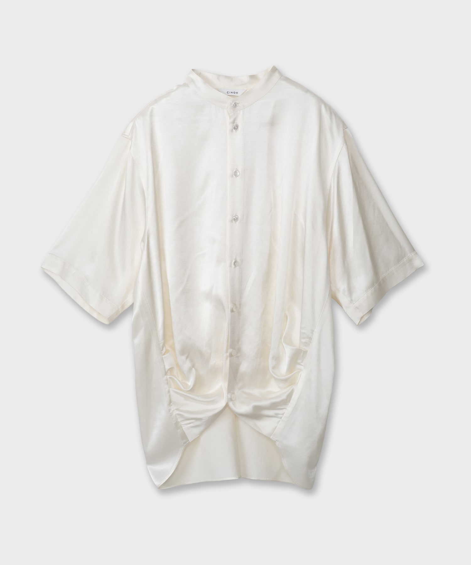 SATIN DRAPE BLOUSE