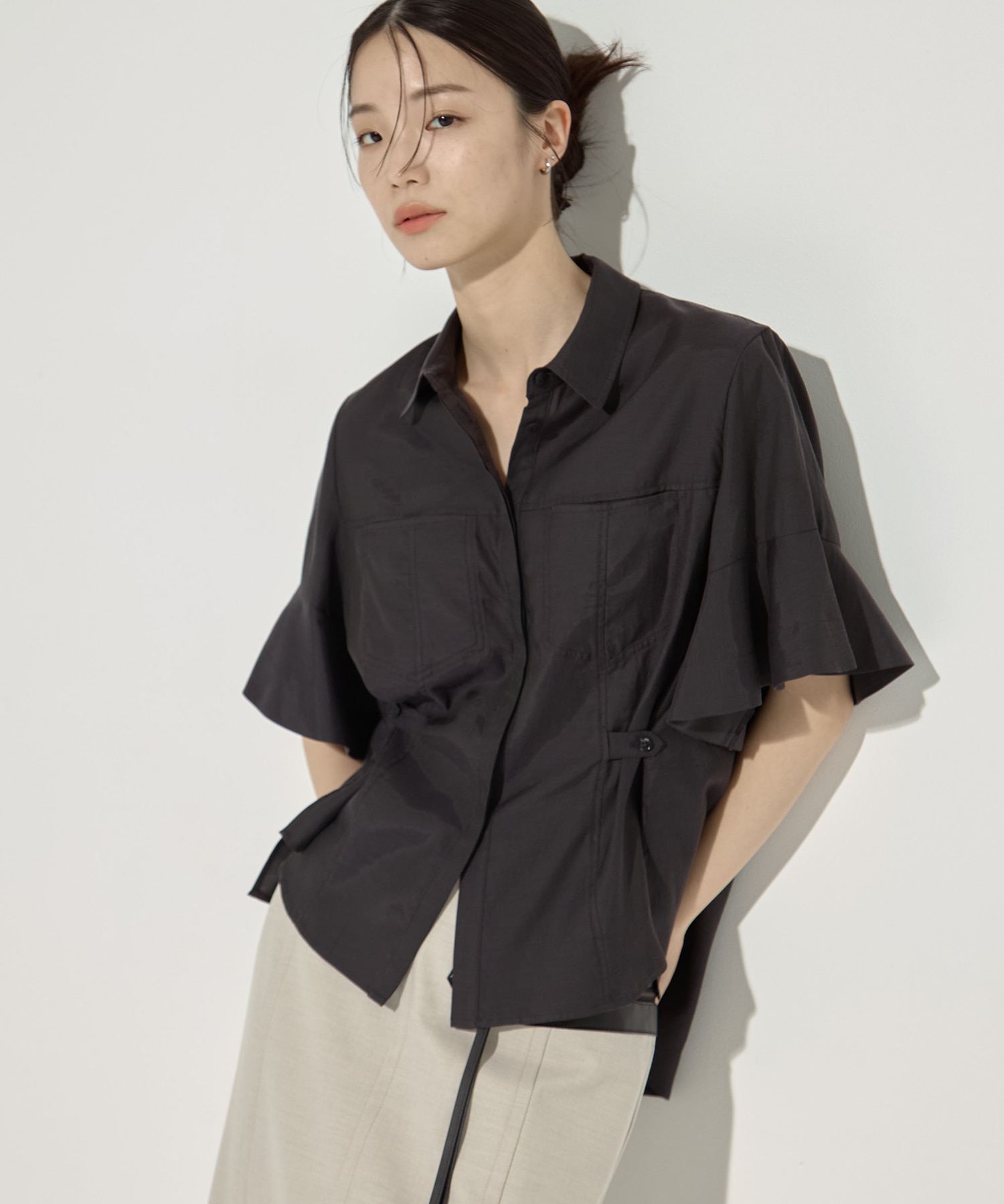 Hem Flare 2way Blouse