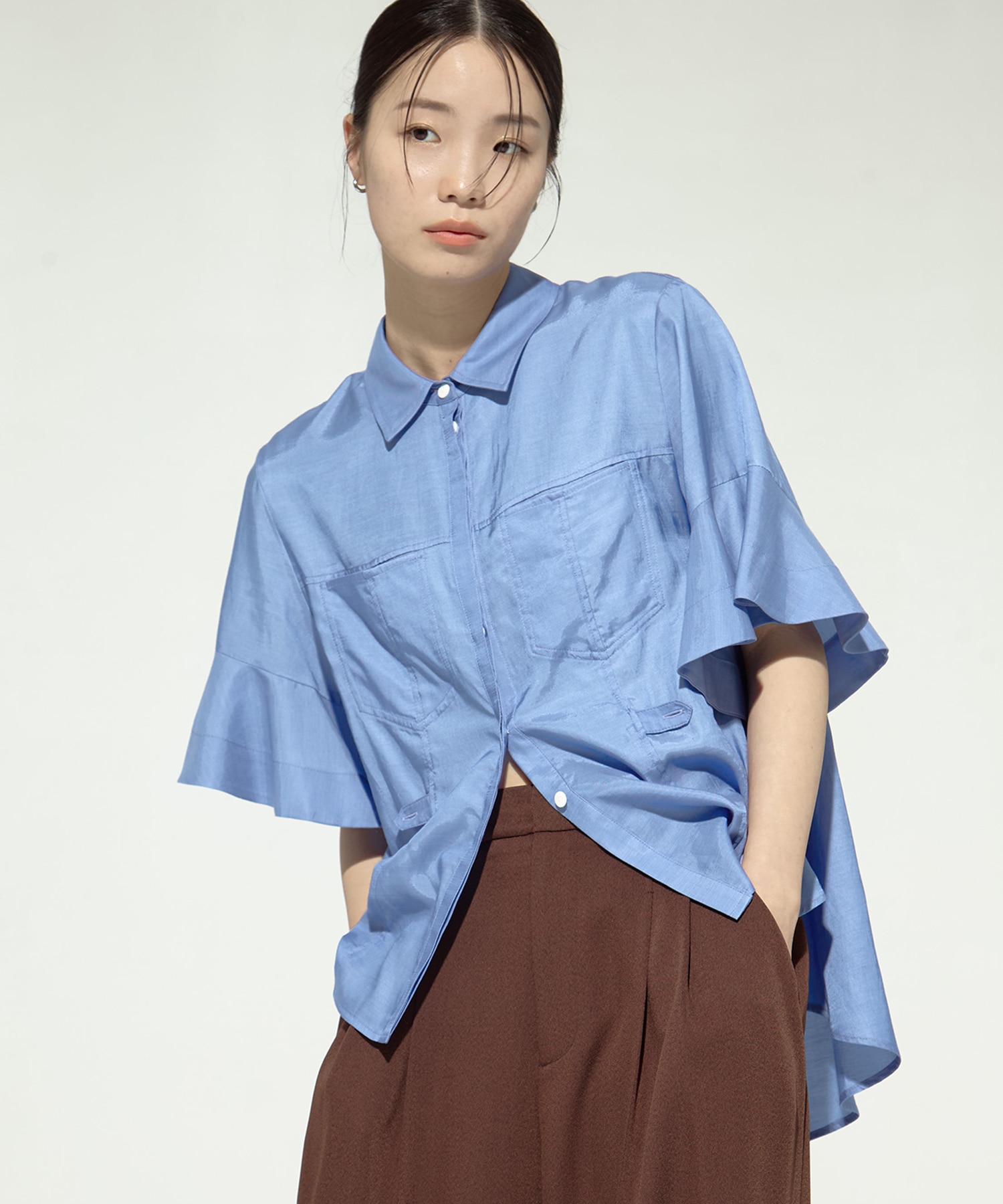 Hem Flare 2way Blouse