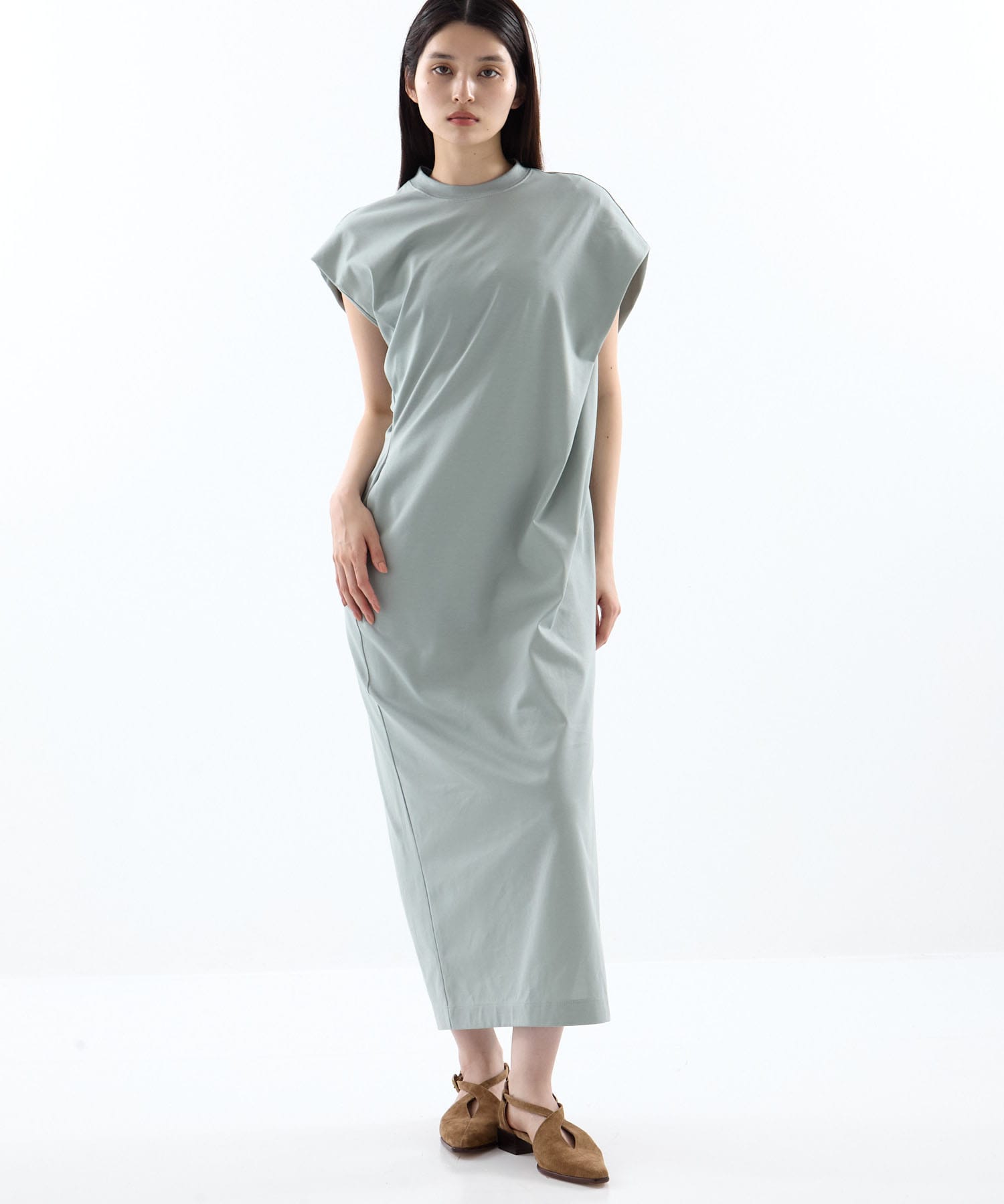 Cotton Jersey Asymmetric Dress