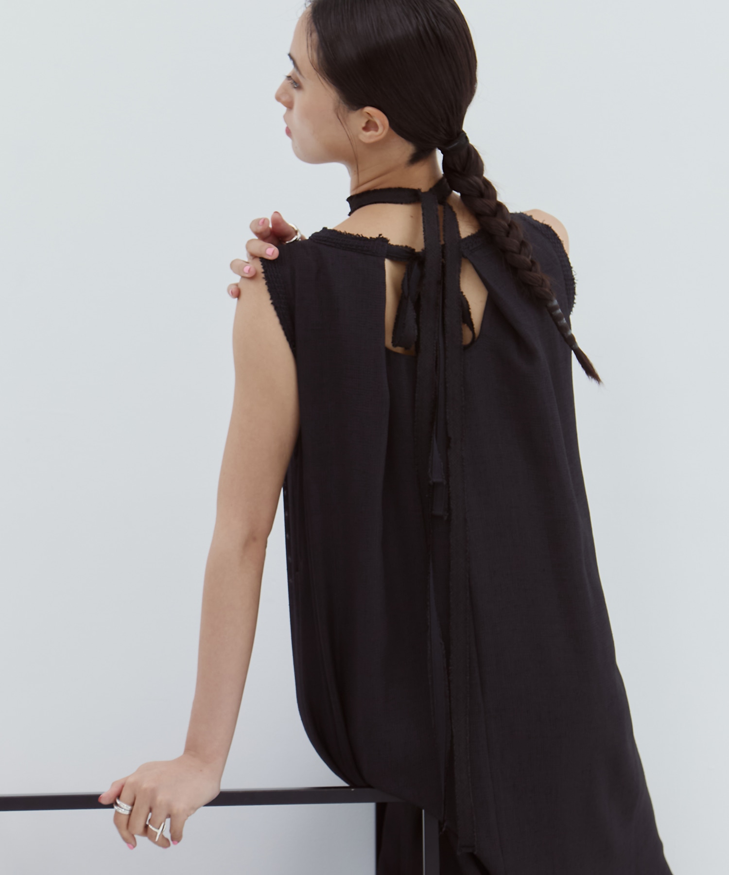 V Neck Sleeveless Mesh Dress