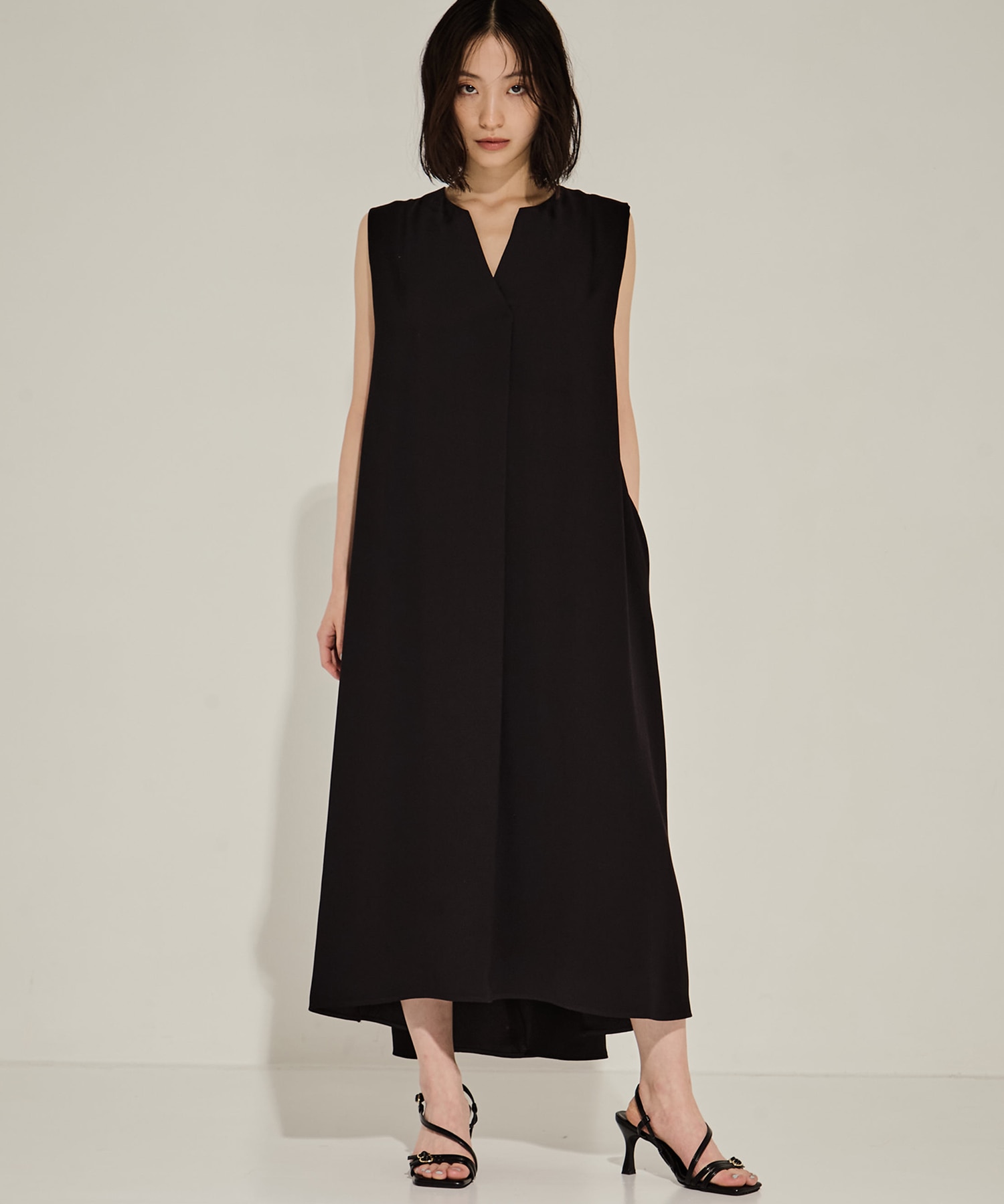 Back Satin Belted Dress
